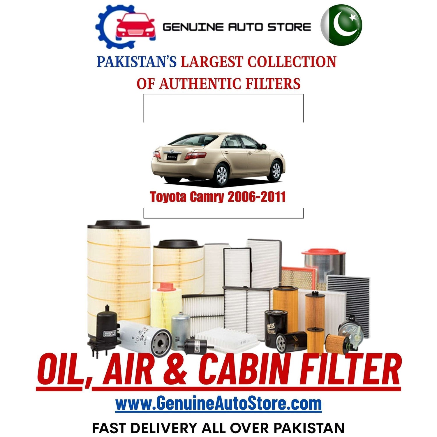 Genuine Toyota Camry 2006–2011 Filters in Pakistan – Genuine Auto Store