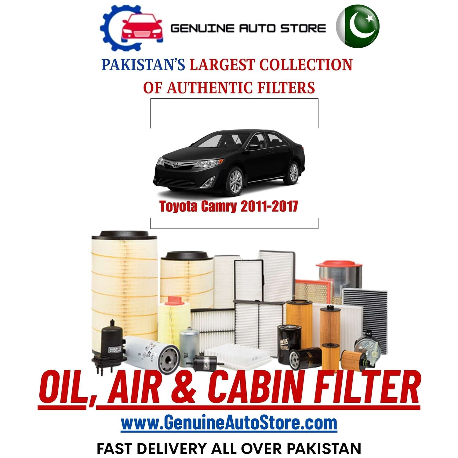 Genuine Toyota Camry 2011–2017 Filters in Pakistan – Genuine Auto Store