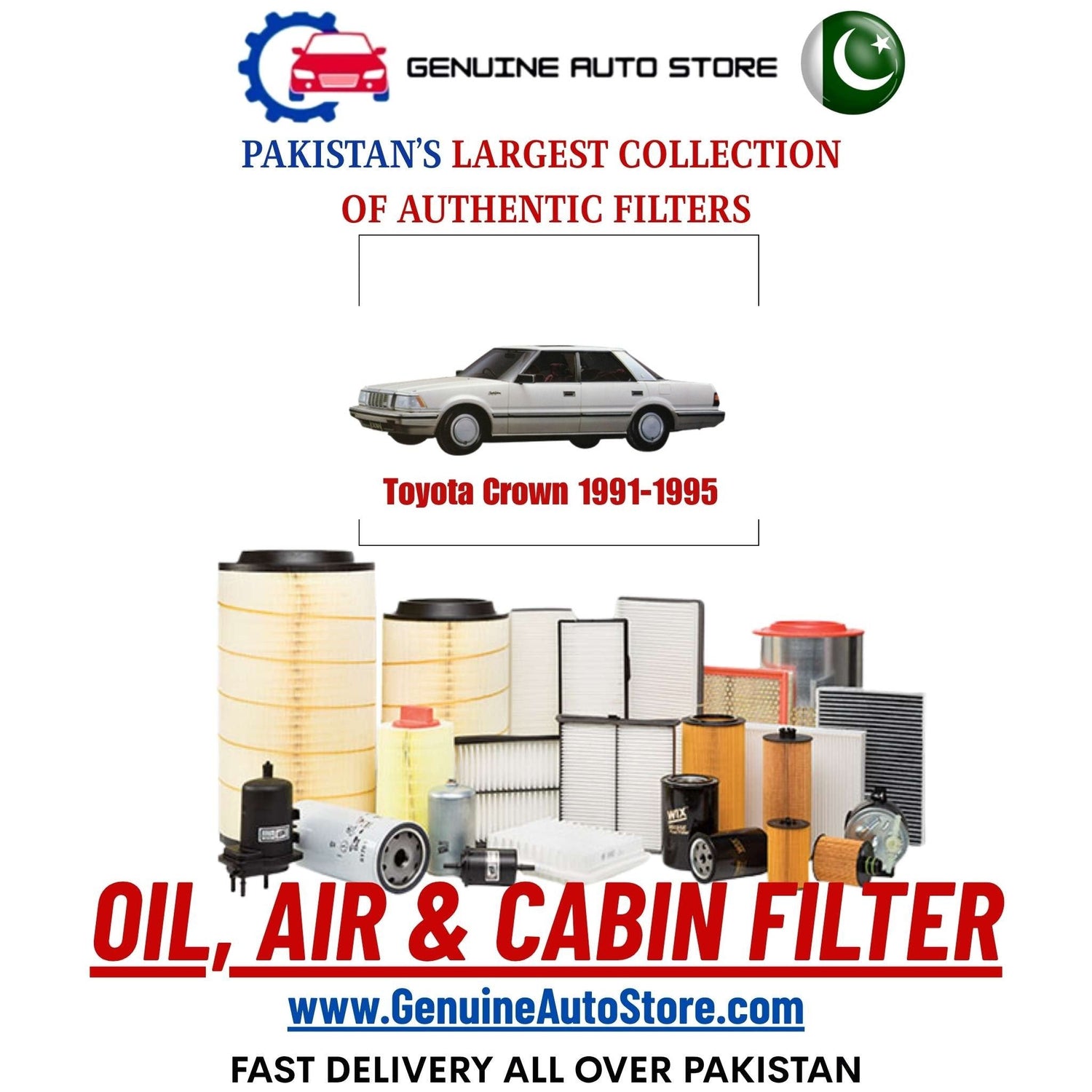 Genuine Toyota Crown 1991–1995 Filters in Pakistan – Genuine Auto Store