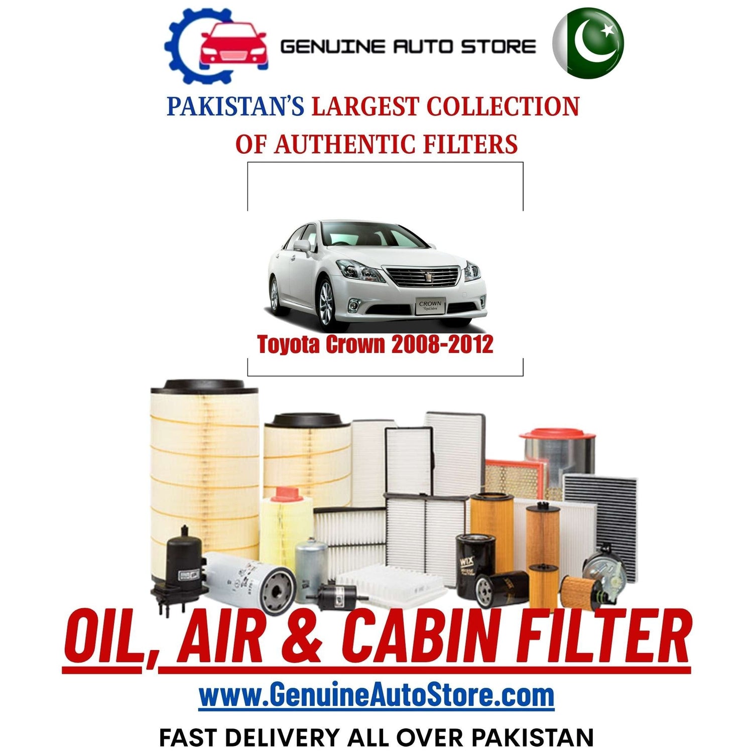 Genuine Toyota Crown 2008–2012 Filters in Pakistan – Genuine Auto Store