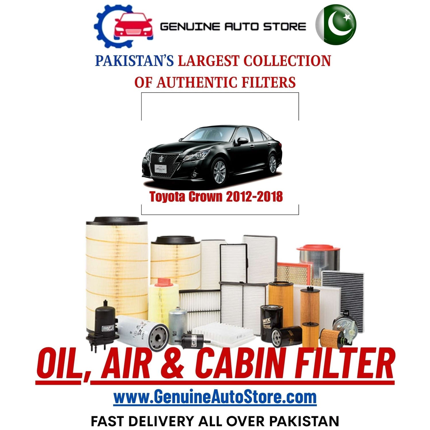 Genuine Toyota Crown 2012–2018 Filters in Pakistan – Genuine Auto Store