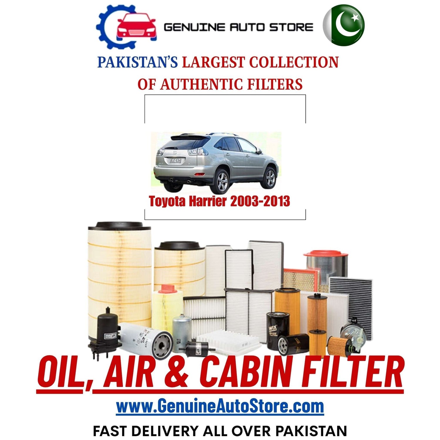Genuine Toyota Harrier 2003–2013 Filters in Pakistan – Genuine Auto Store