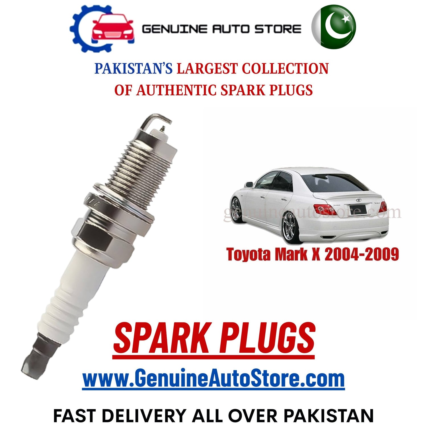 Original Iridium Toyota Mark X 2004-2009 spark plugs in Pakistan