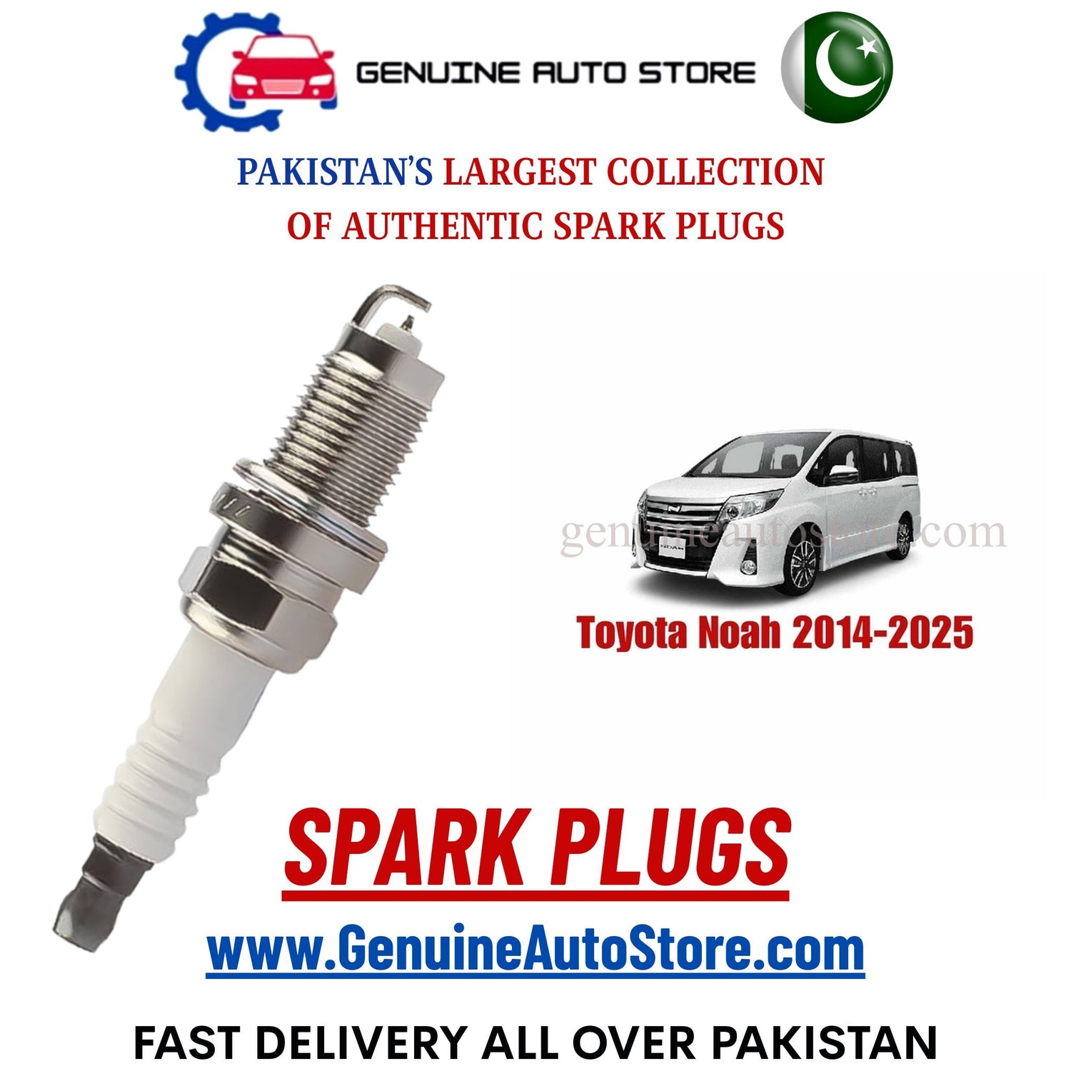 Original Iridium Toyota Noah 2014-2025 spark plugs in Pakistan