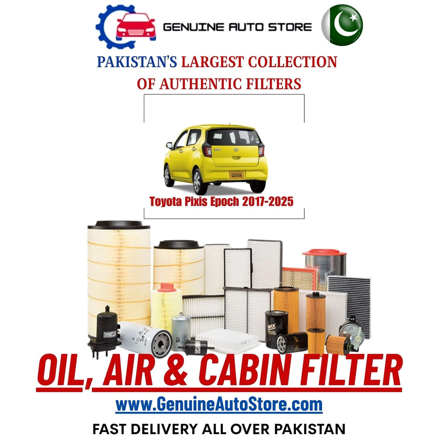 Toyota Pixis Epoch 2017–2025 Filters