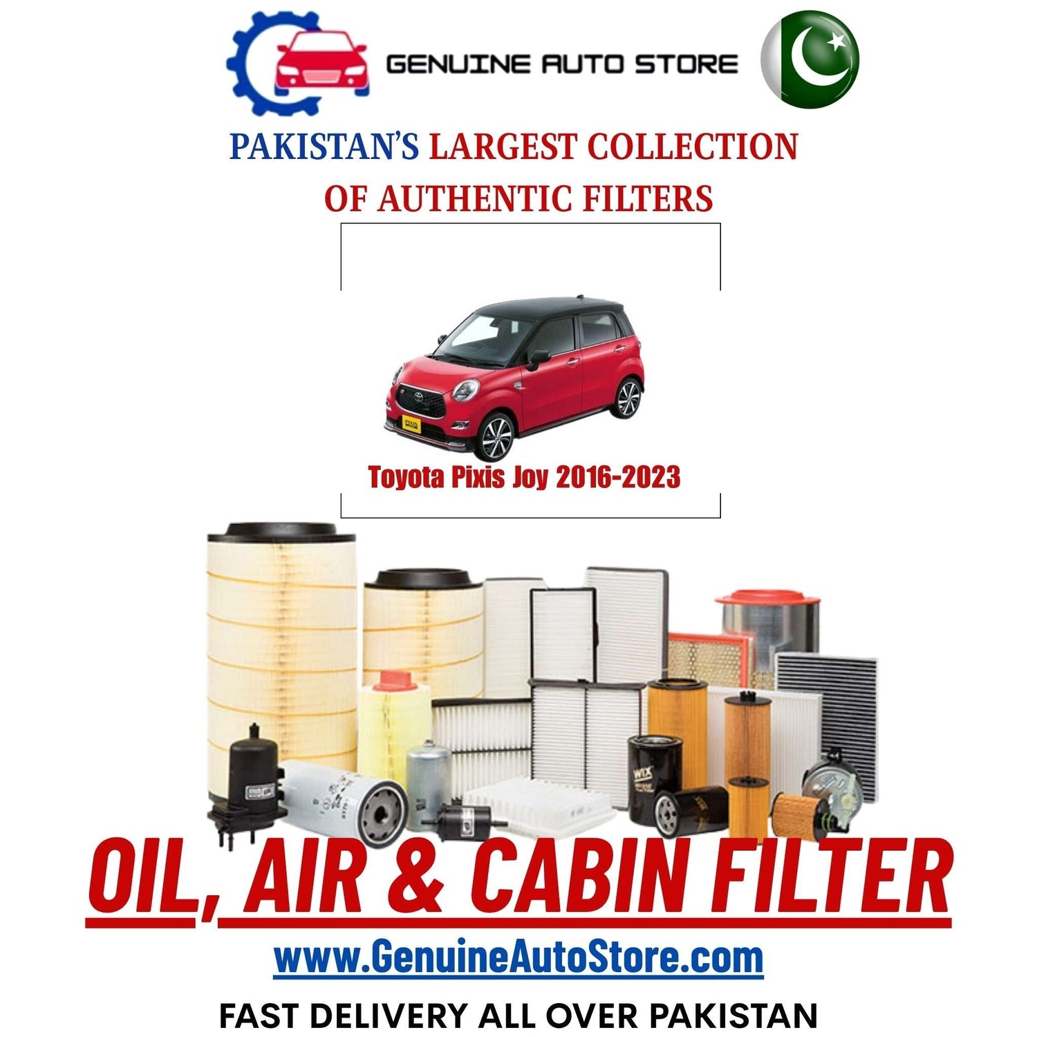 Genuine Toyota Pixis Joy 2016–2023 Filters in Pakistan – Genuine Auto Store