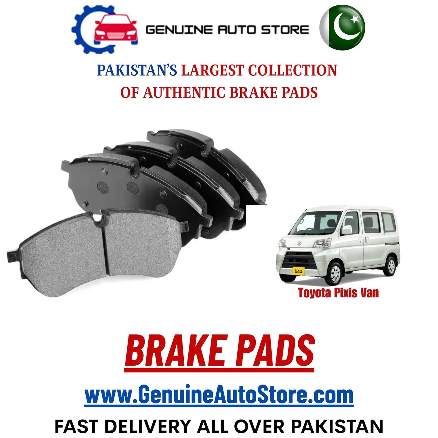 Genuine Toyota Pixis Van Brake Pads in Pakistan – Genuine Auto Store