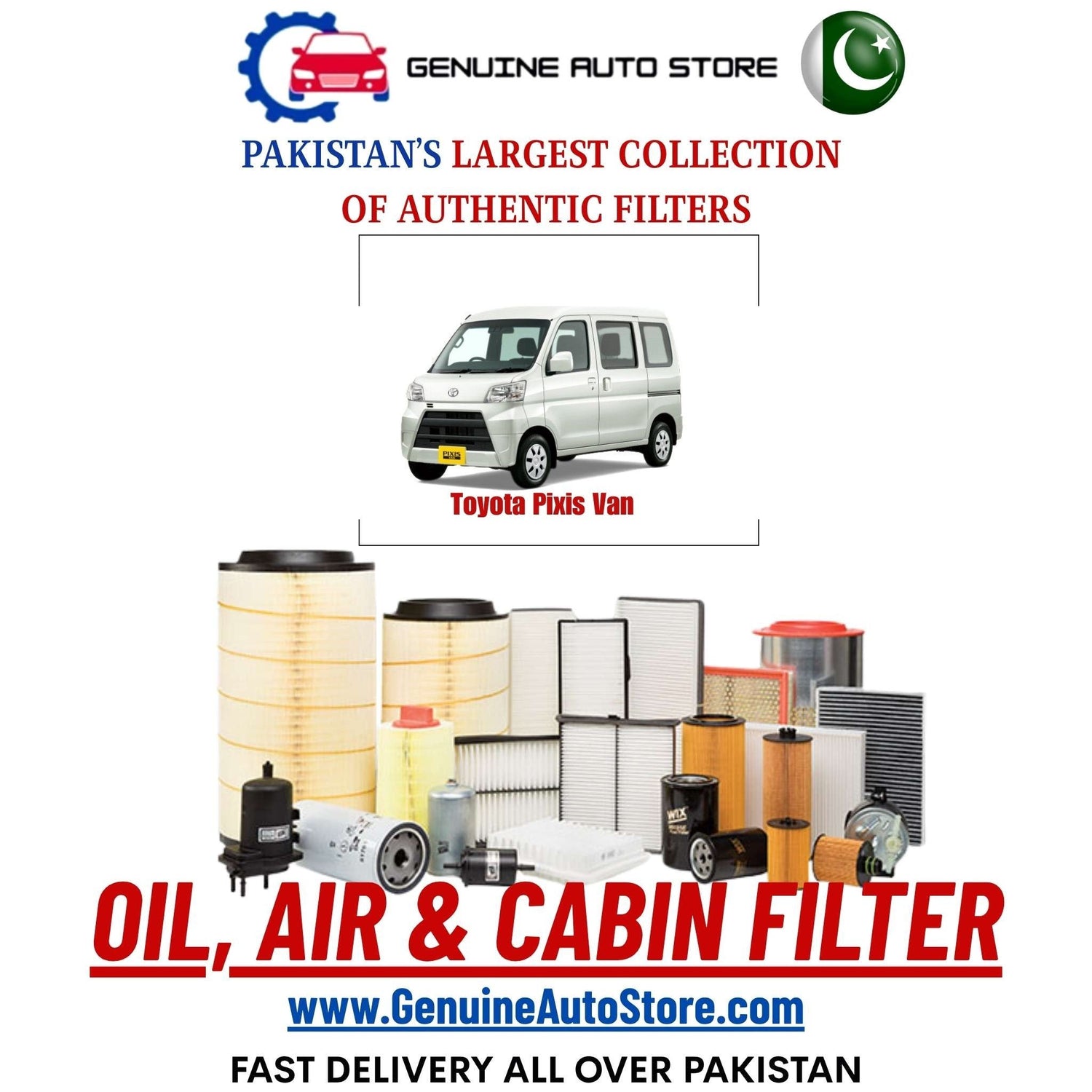 Genuine Toyota Pixis Van Filters in Pakistan – Genuine Auto Store