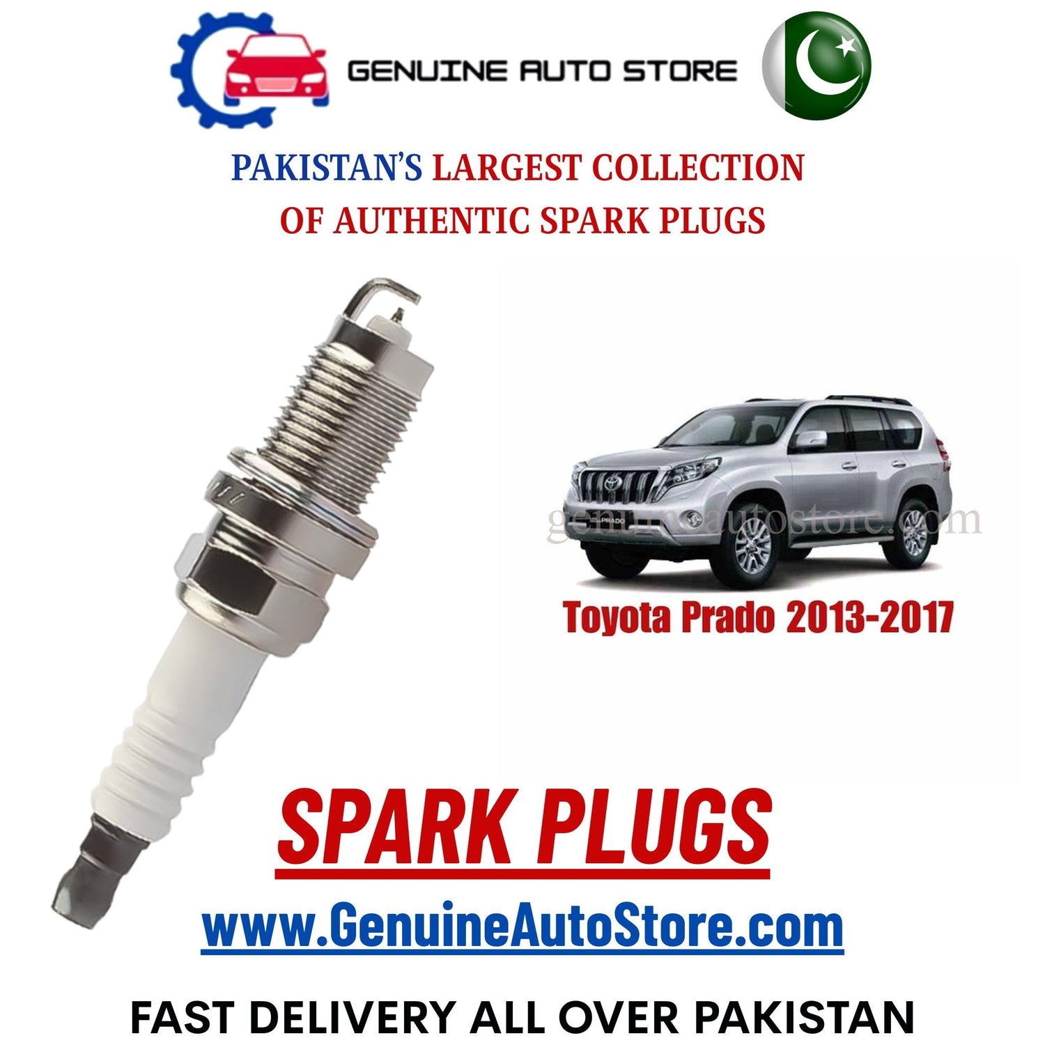 Original Iridium Toyota Prado 2013-2017 spark plugs in Pakistan