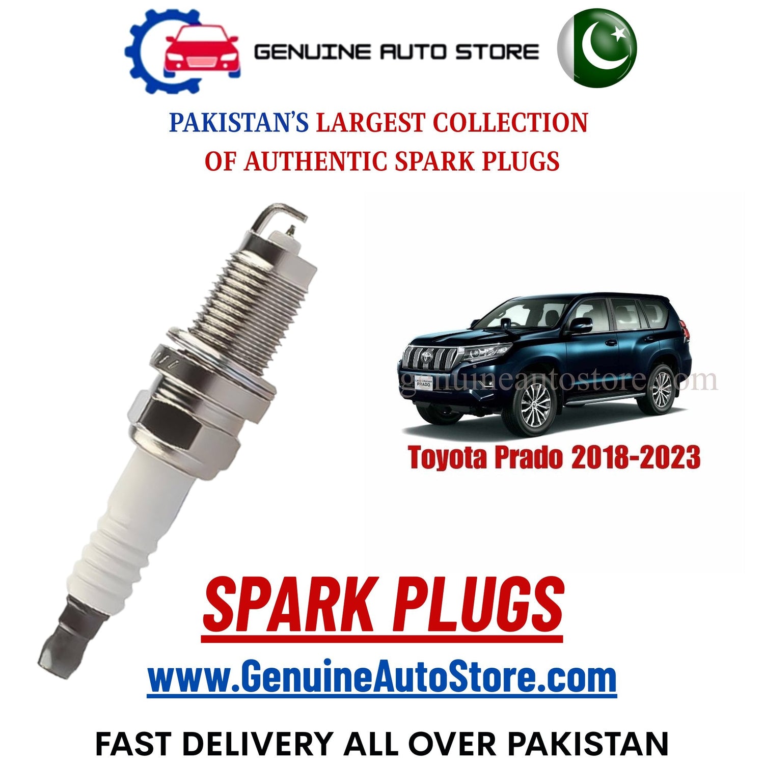 Original Iridium Toyota Prado 2018-2023 spark plugs in Pakistan