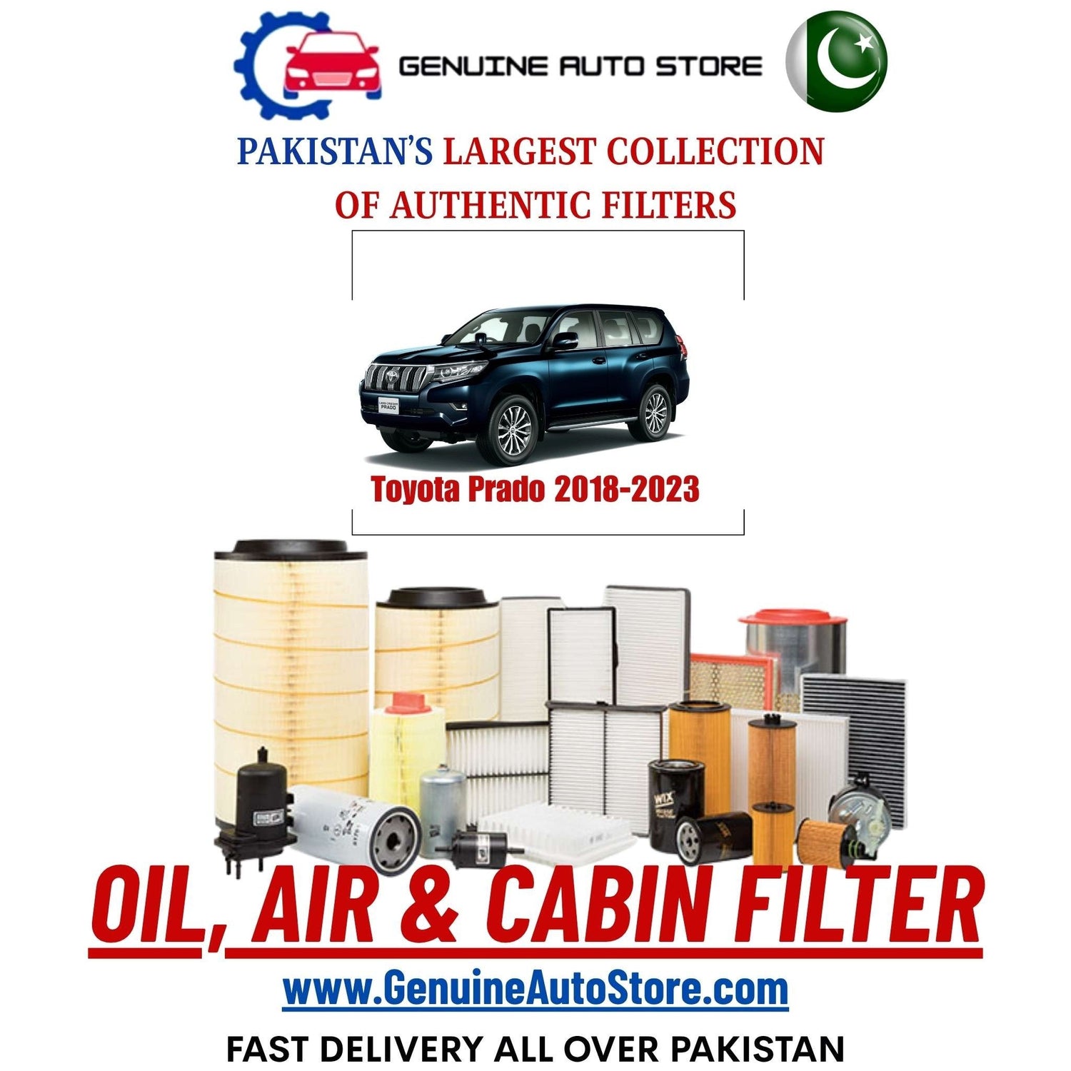 Genuine Toyota Prado 2018–2023 Filters in Pakistan – Genuine Auto Store
