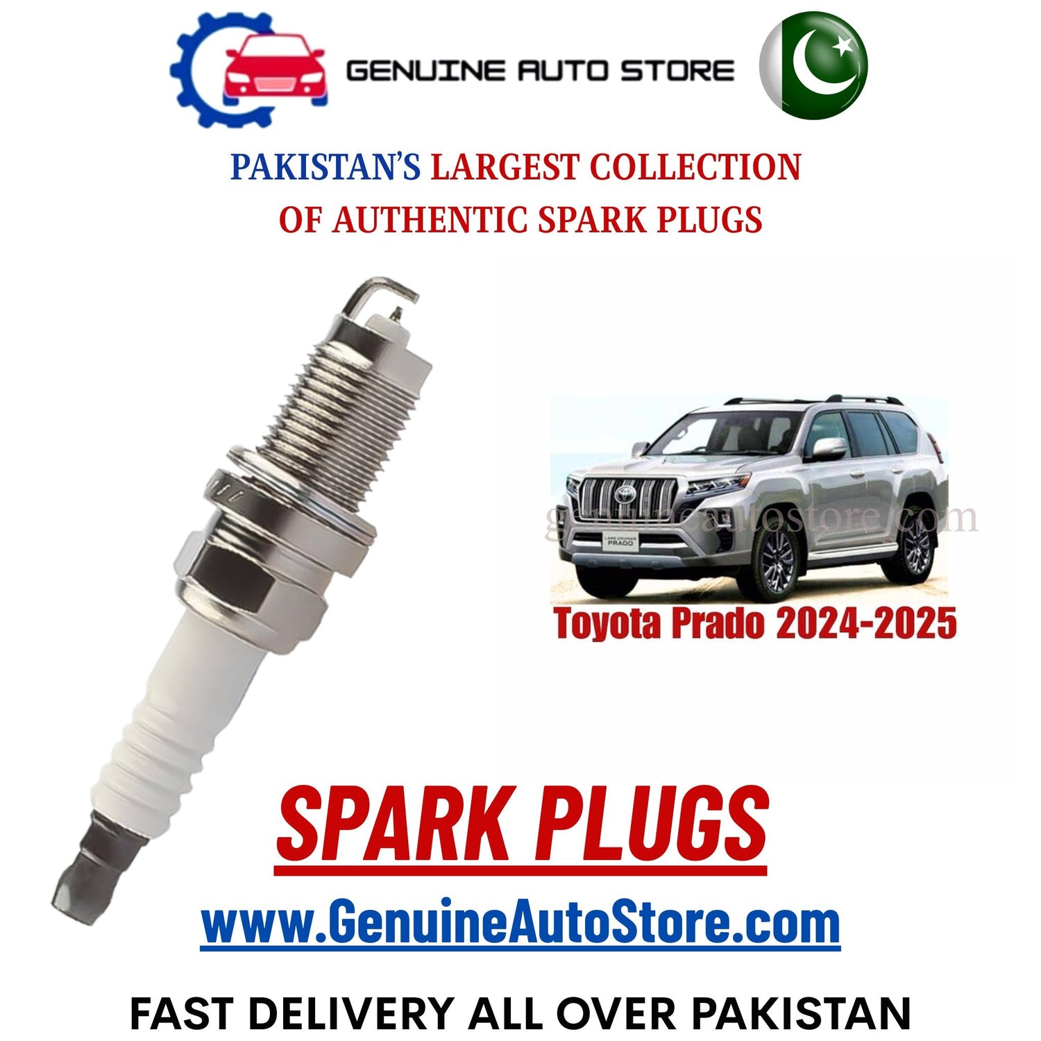 Original Iridium Toyota Prado 2024-2025 spark plugs in Pakistan