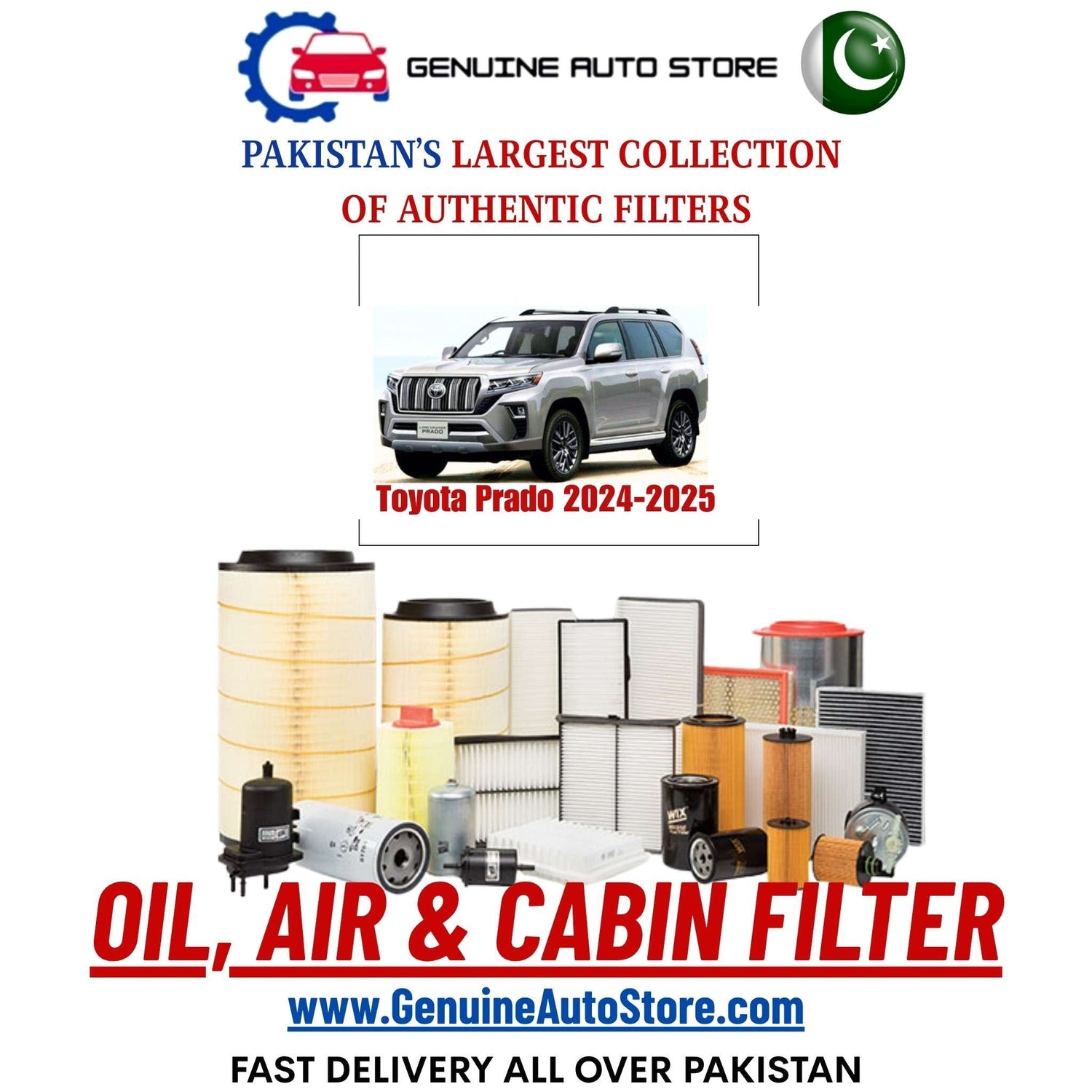 Genuine Toyota Prado 2024–2025 Filters in Pakistan – Genuine Auto Store