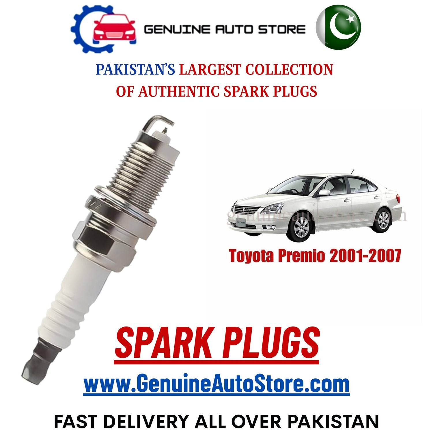 Original Iridium Toyota Premio 2001-2007 spark plugs in Pakistan
