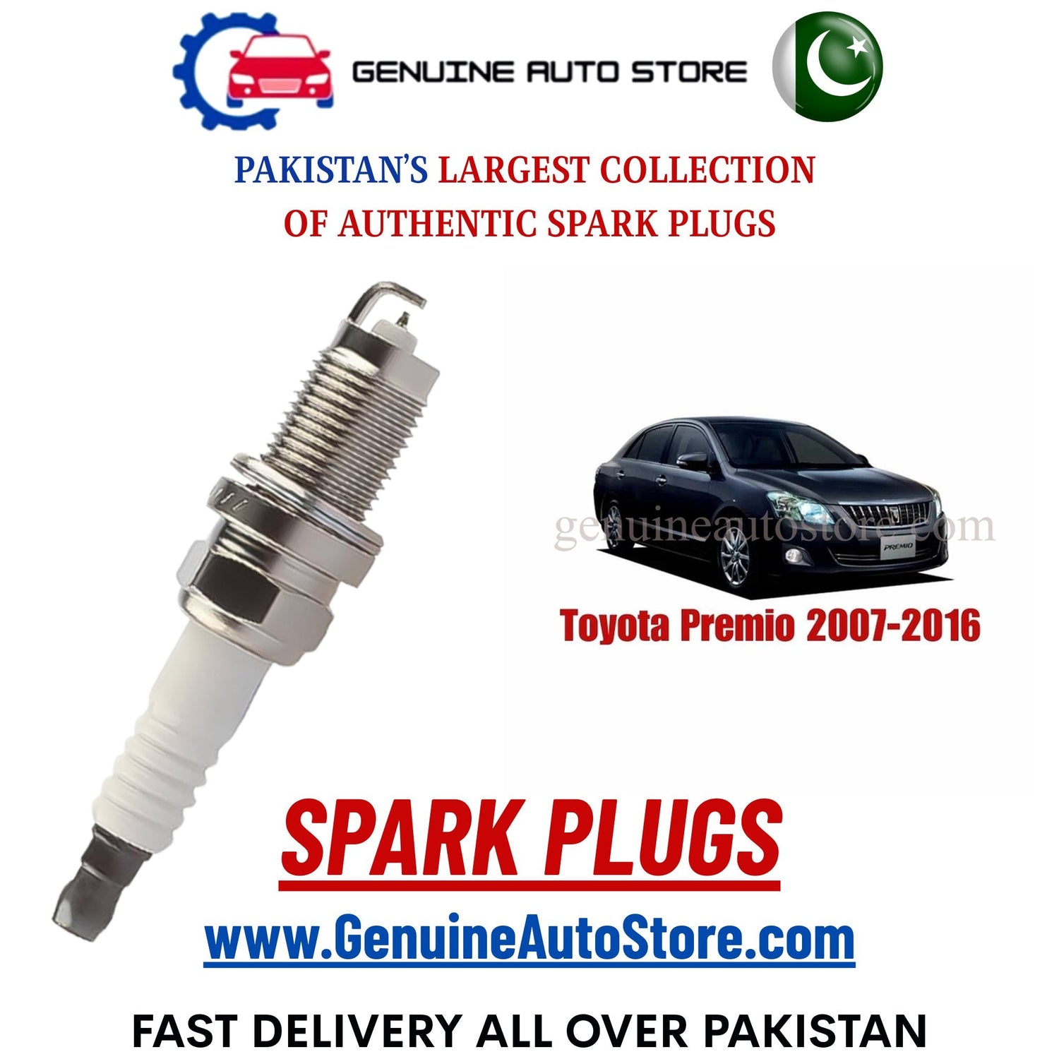 Original Iridium Toyota Premio 2007-2016 spark plugs in Pakistan
