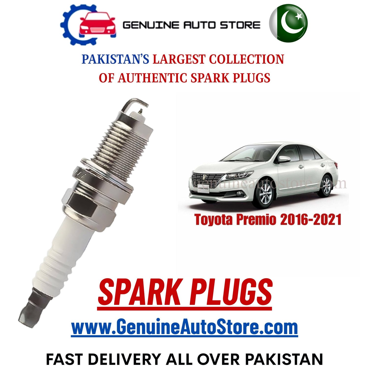 Original Iridium Toyota Premio 2016-2021 spark plugs in Pakistan