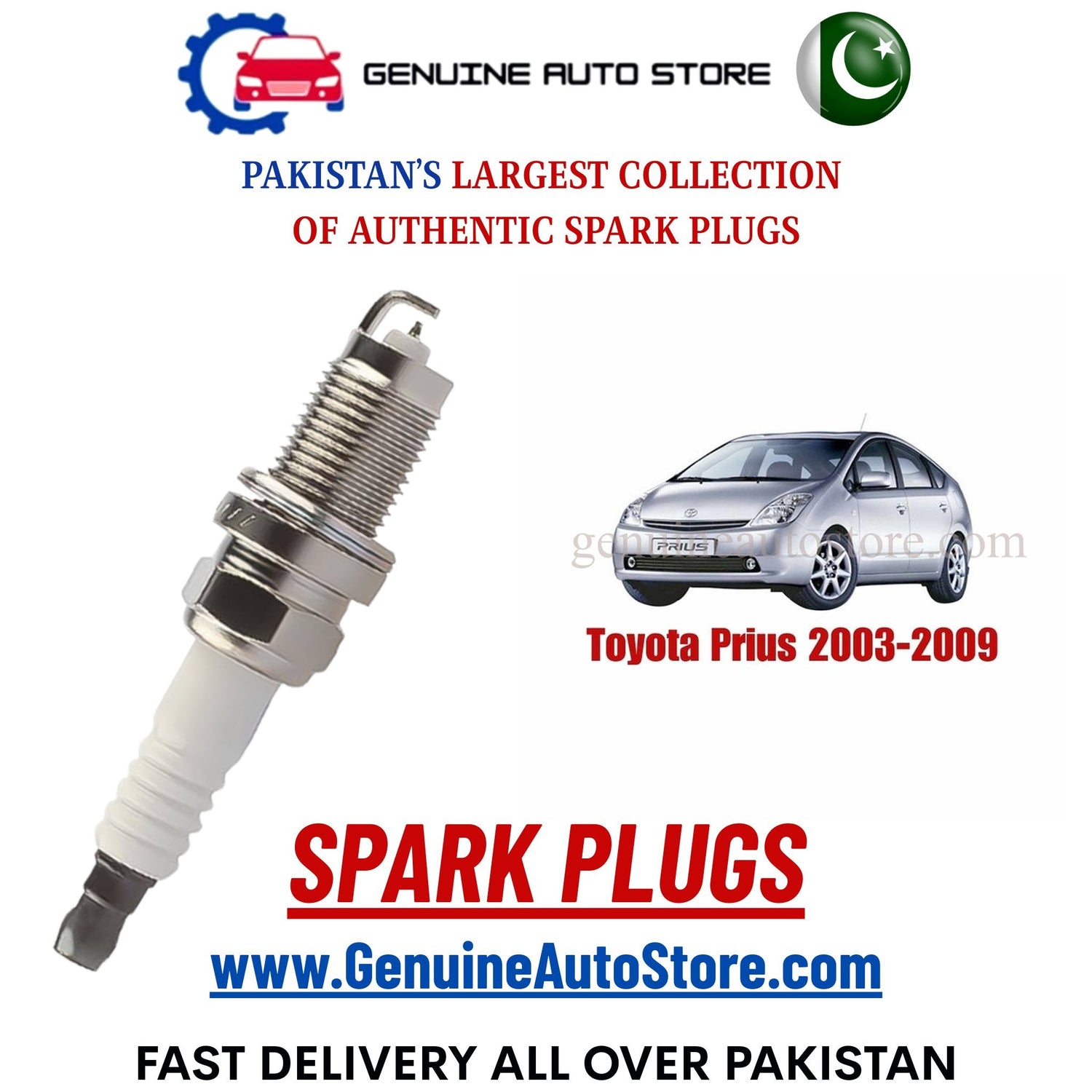 Original Iridium Toyota Prius 2003-2009 spark plugs in Pakistan