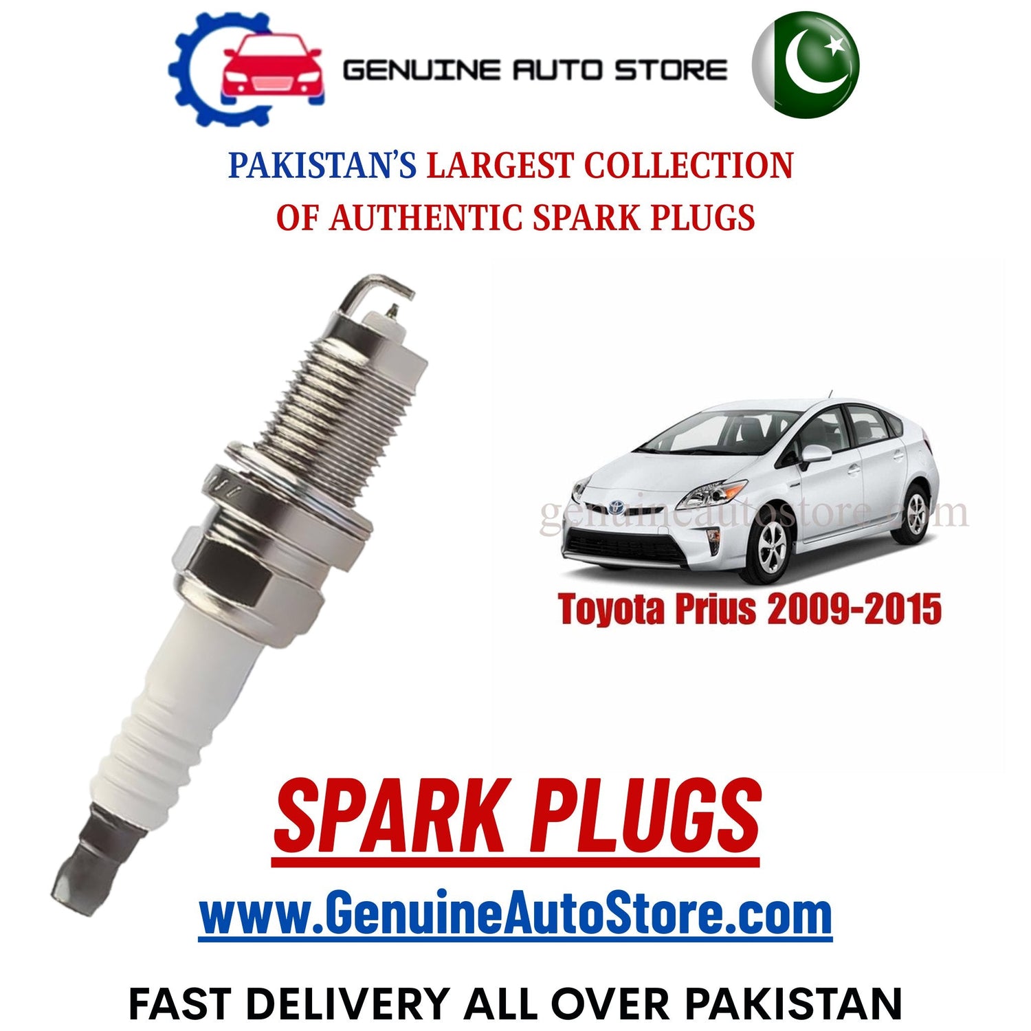 Original Iridium Toyota Prius 2009-2015 spark plugs in Pakistan