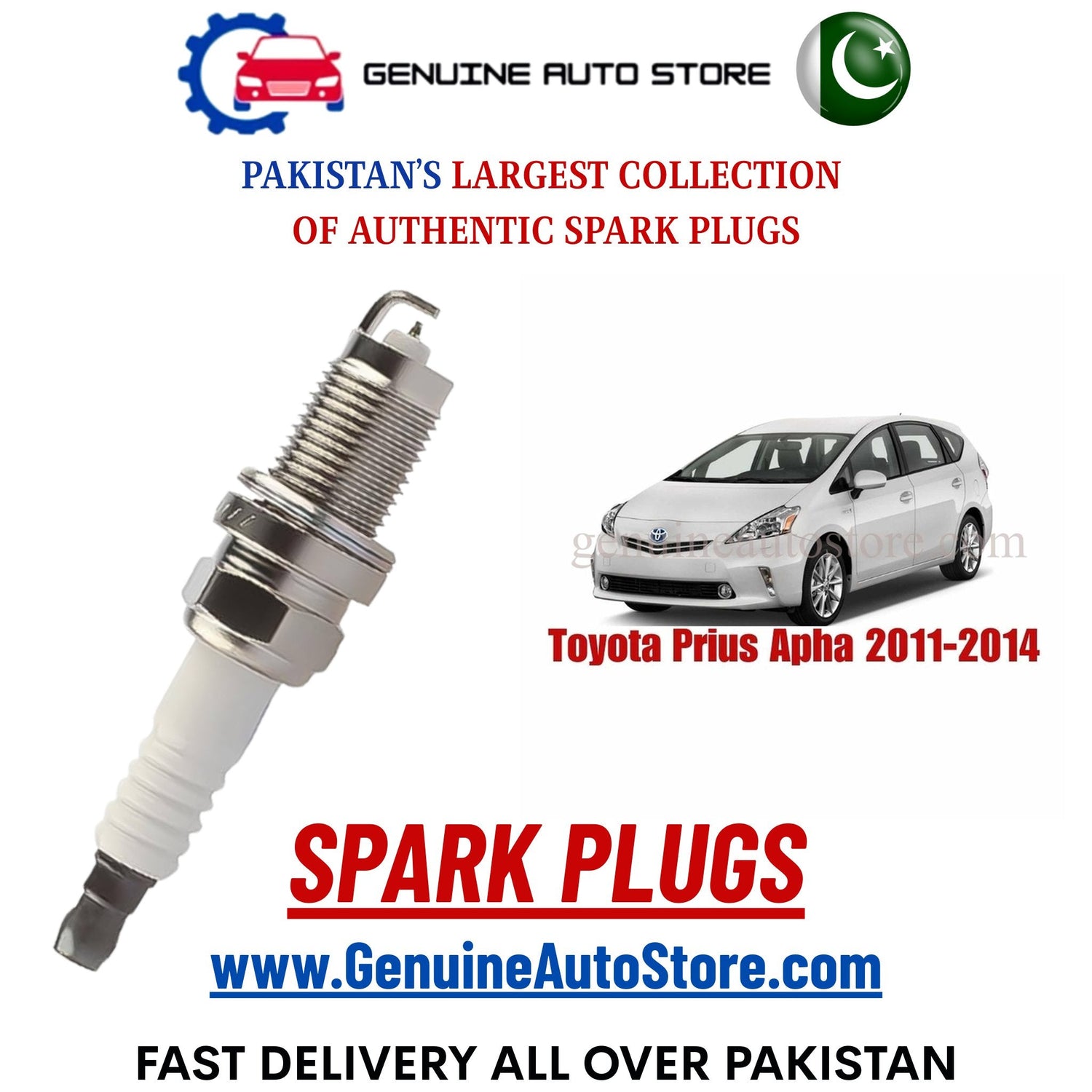 Original Iridium Toyota Prius Apha 2011-2014 spark plugs in Pakistan