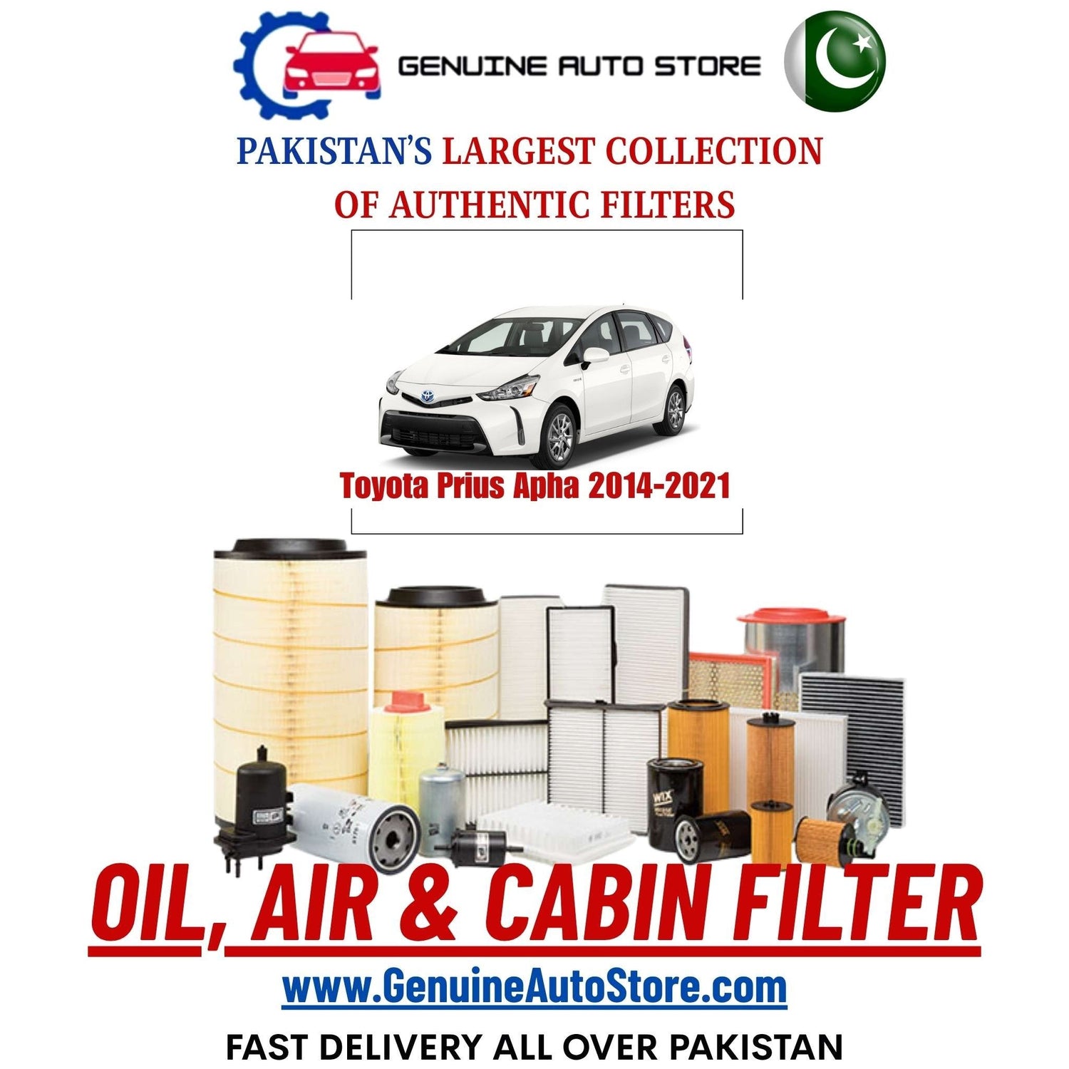 Genuine Toyota Prius Apha 2014–2021 Filters in Pakistan – Genuine Auto Store