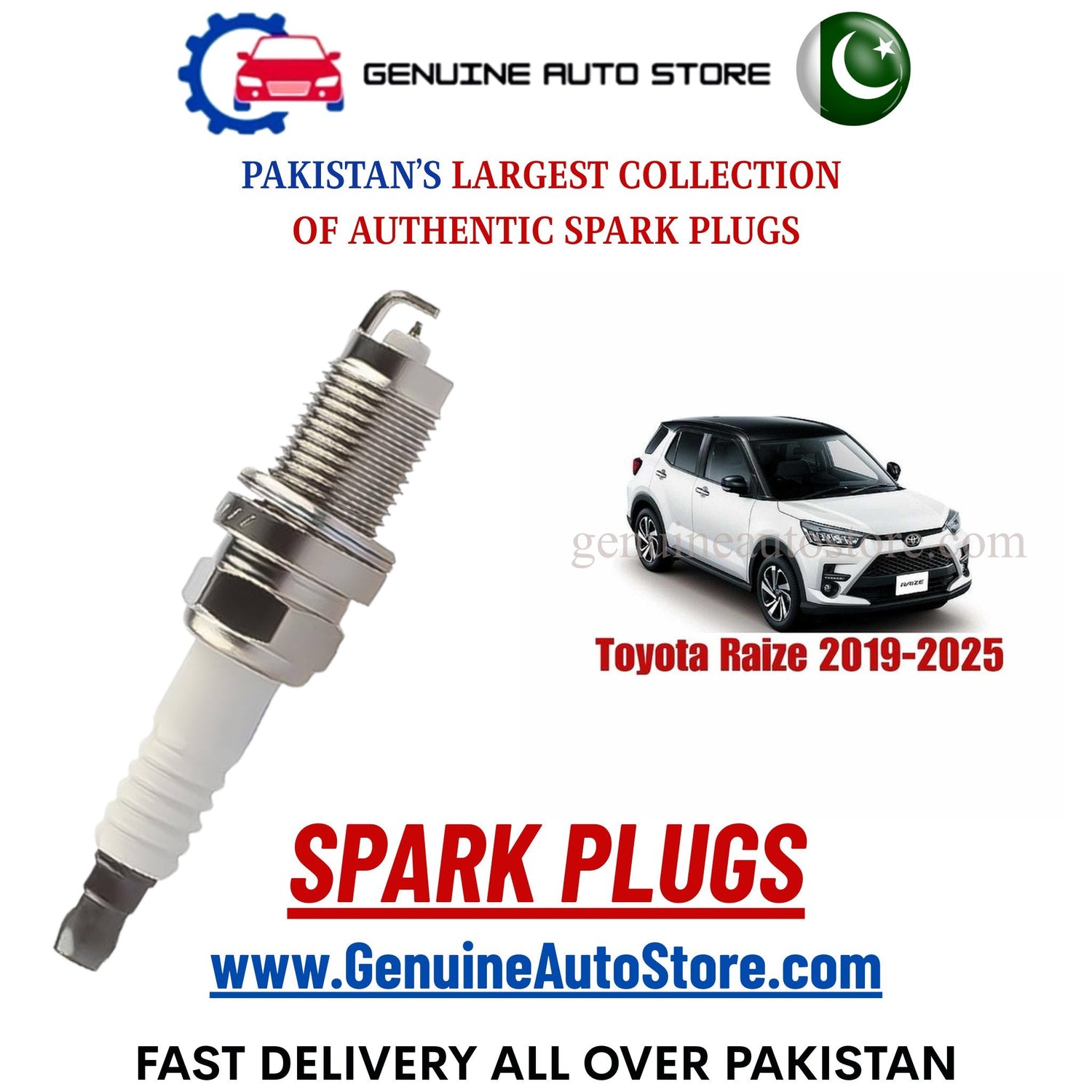 Original Iridium Toyota Raize 2019-2025 spark plugs in Pakistan