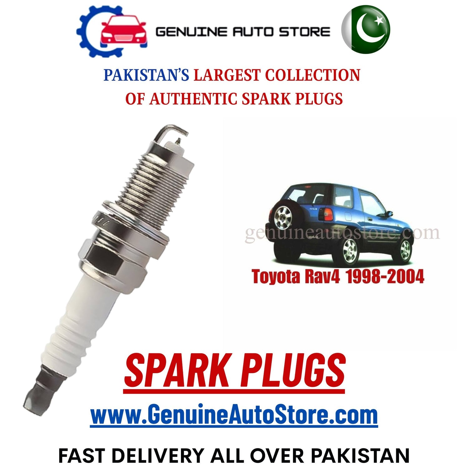 Original Iridium Toyota Rav4 1998-2004 spark plugs in Pakistan