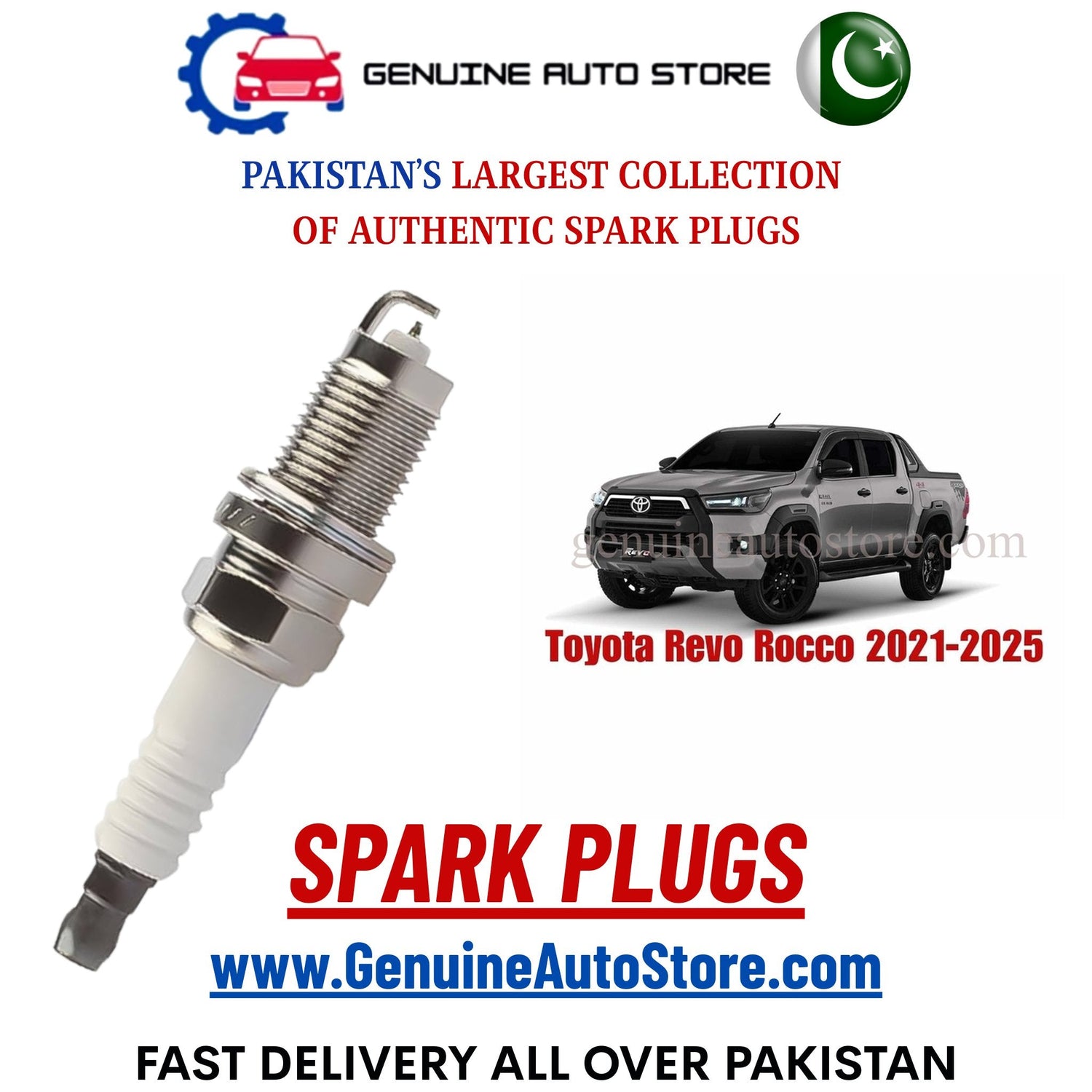 Original Iridium Toyota Revo Rocco 2021-2025 spark plugs in Pakistan