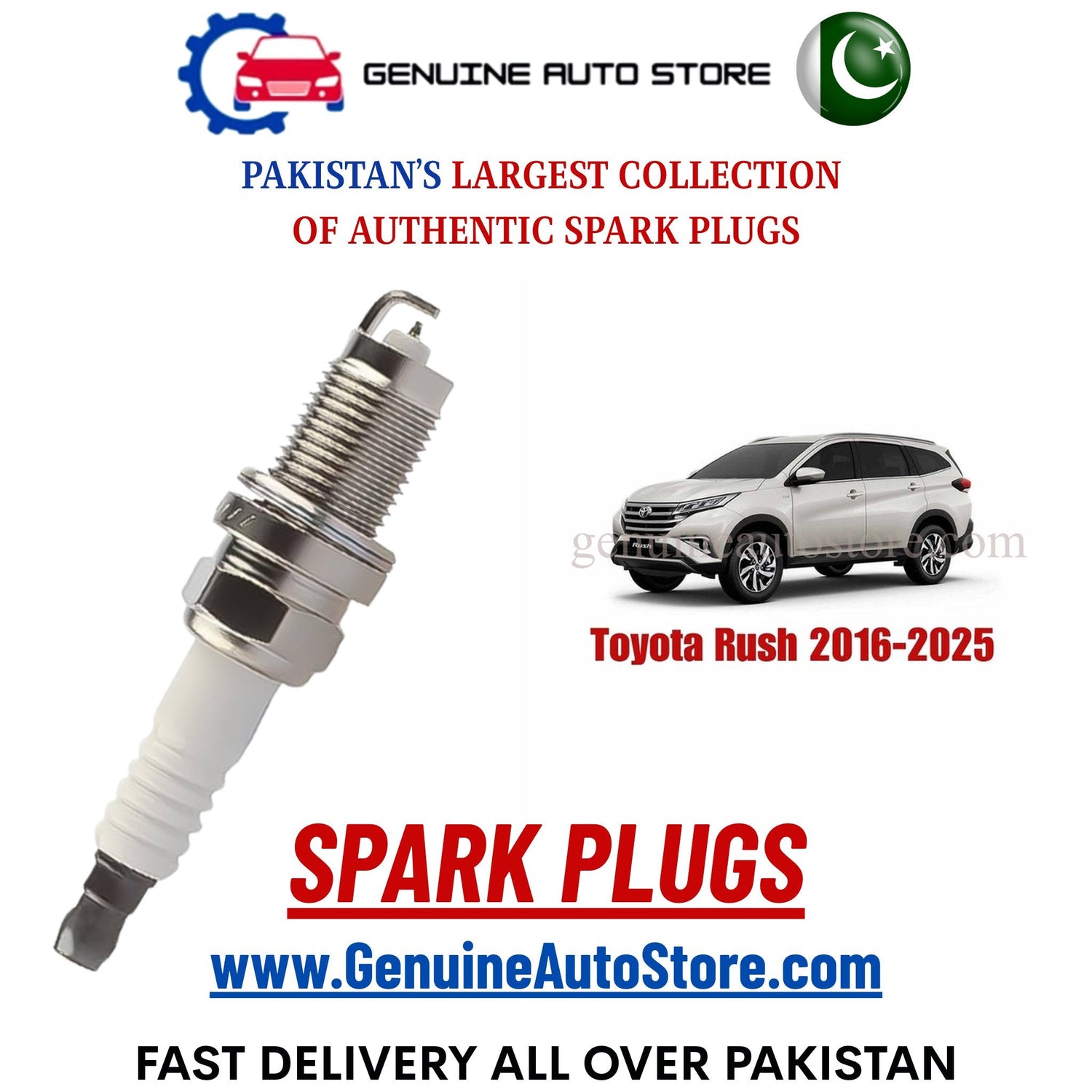 Original Iridium Toyota Rush 2016-2025 spark plugs in Pakistan