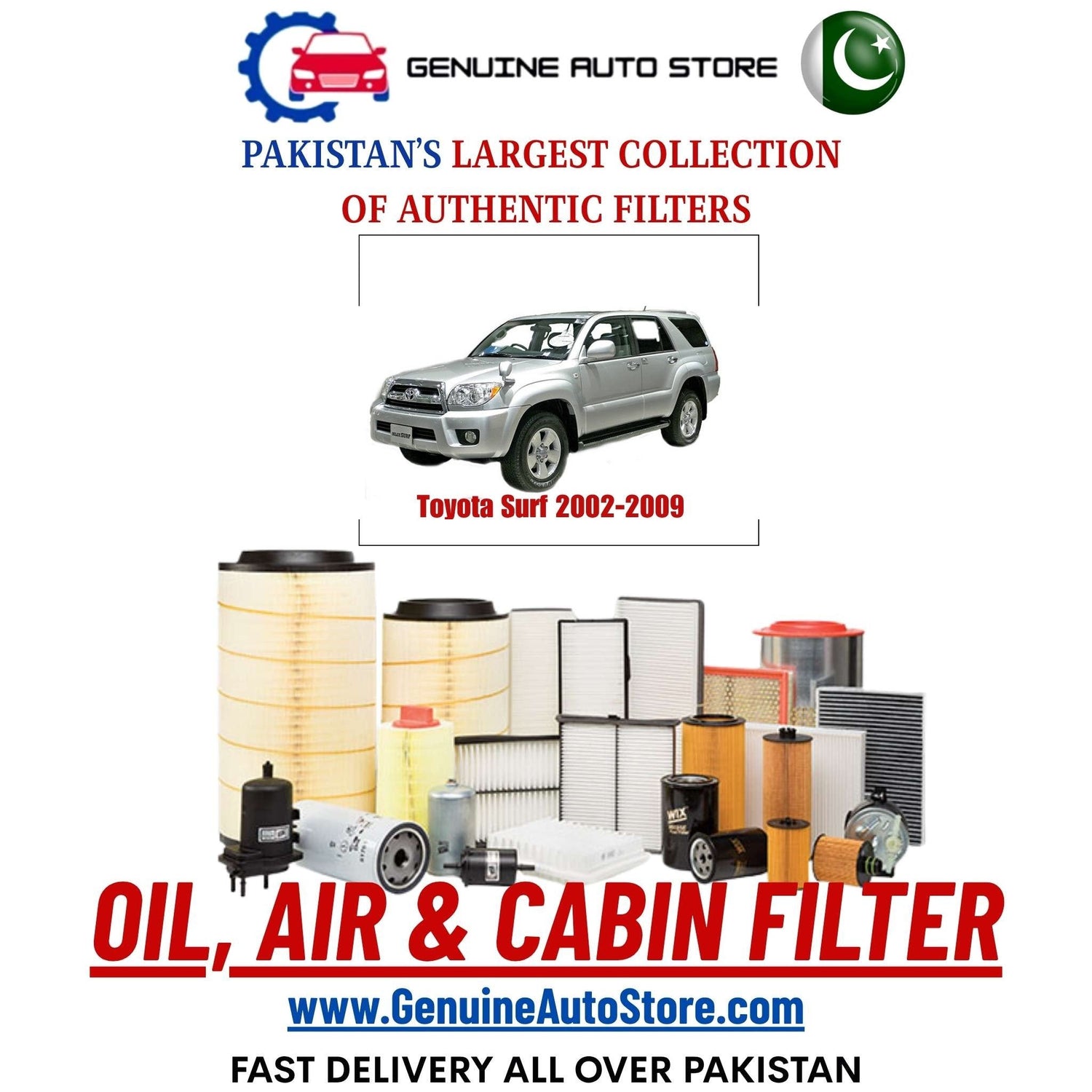 Genuine Toyota Surf 2002–2009 Filters in Pakistan – Genuine Auto Store