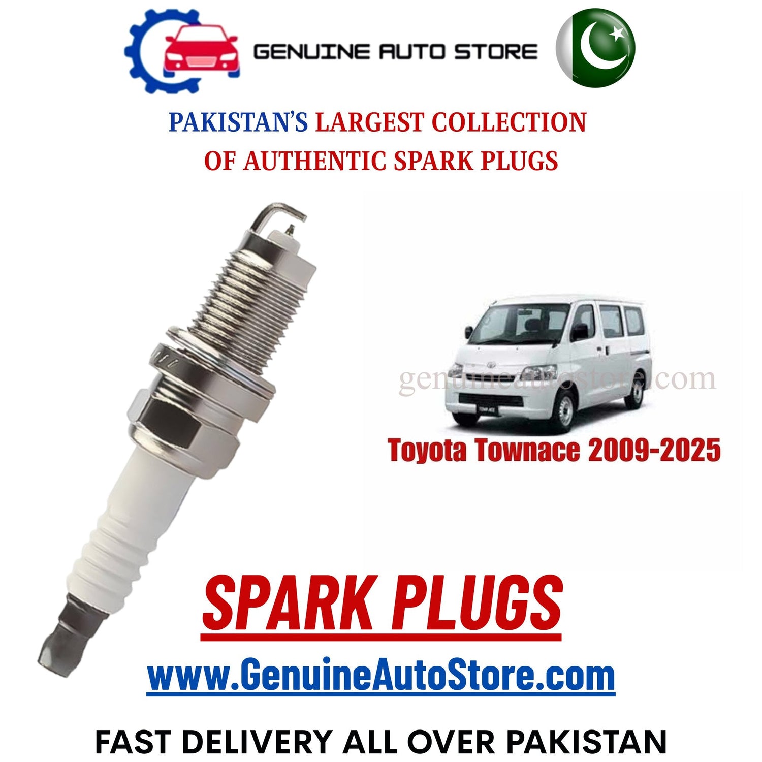 Original Iridium Toyota Townace 2009-2025 spark plugs in Pakistan