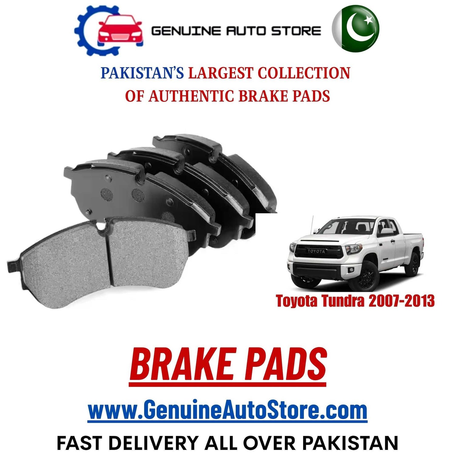 Genuine Toyota Tundra 2007–2013 Brake Pads in Pakistan – Genuine Auto Store