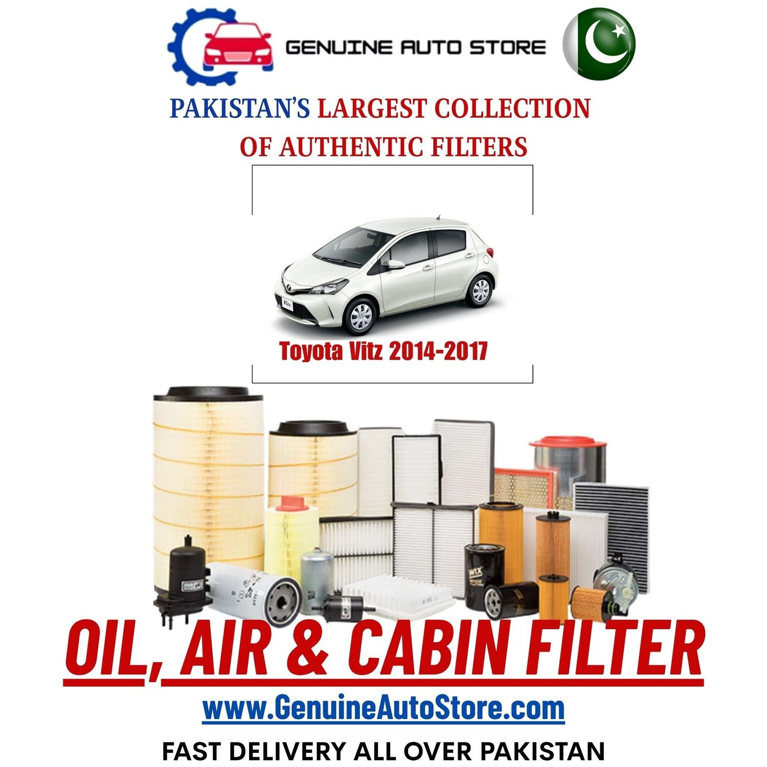 Genuine Toyota Vitz 2014–2017 Filters in Pakistan – Genuine Auto Store