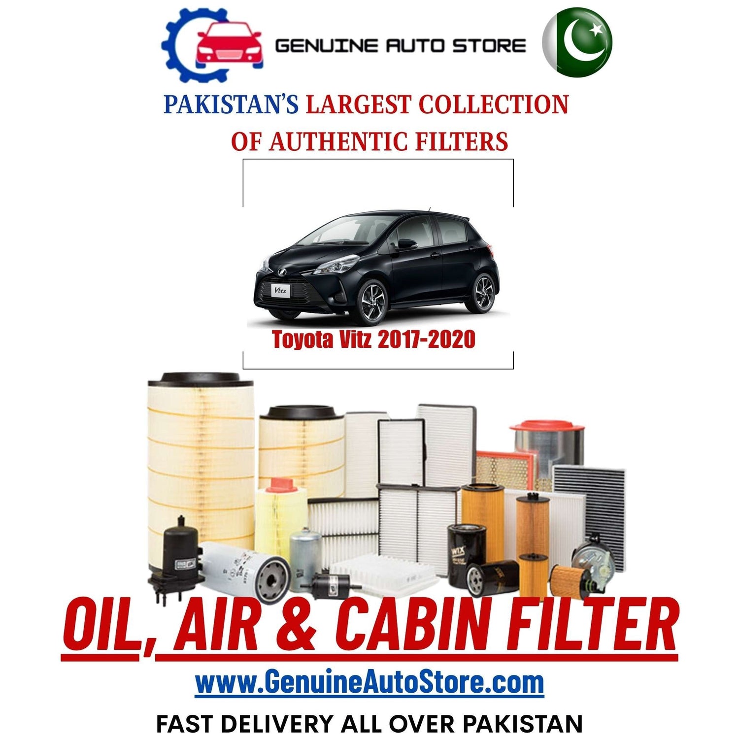 Genuine Toyota Vitz 2017–2020 Filters in Pakistan – Genuine Auto Store