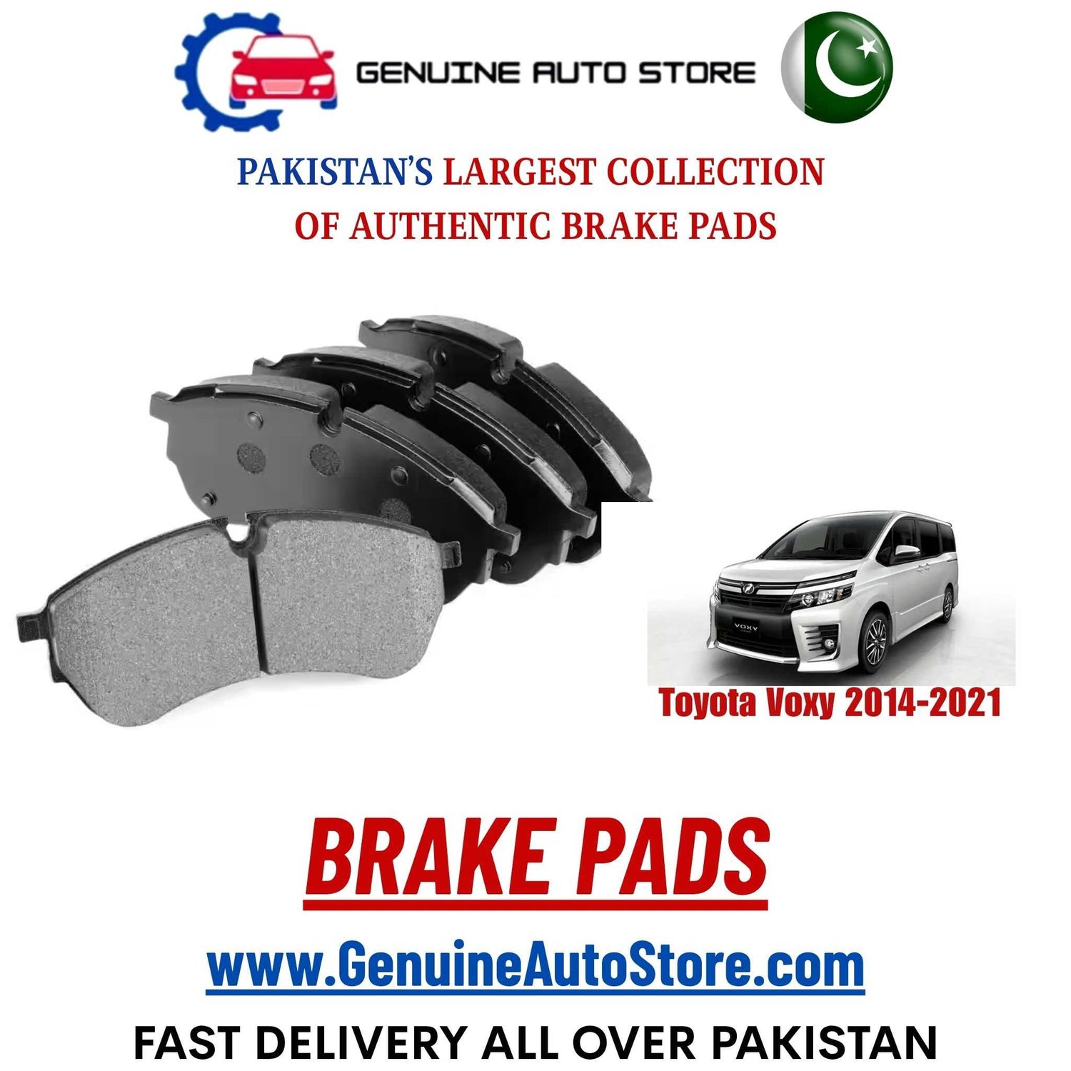 Genuine Toyota Voxy 2014–2021 Brake Pads in Pakistan – Genuine Auto Store