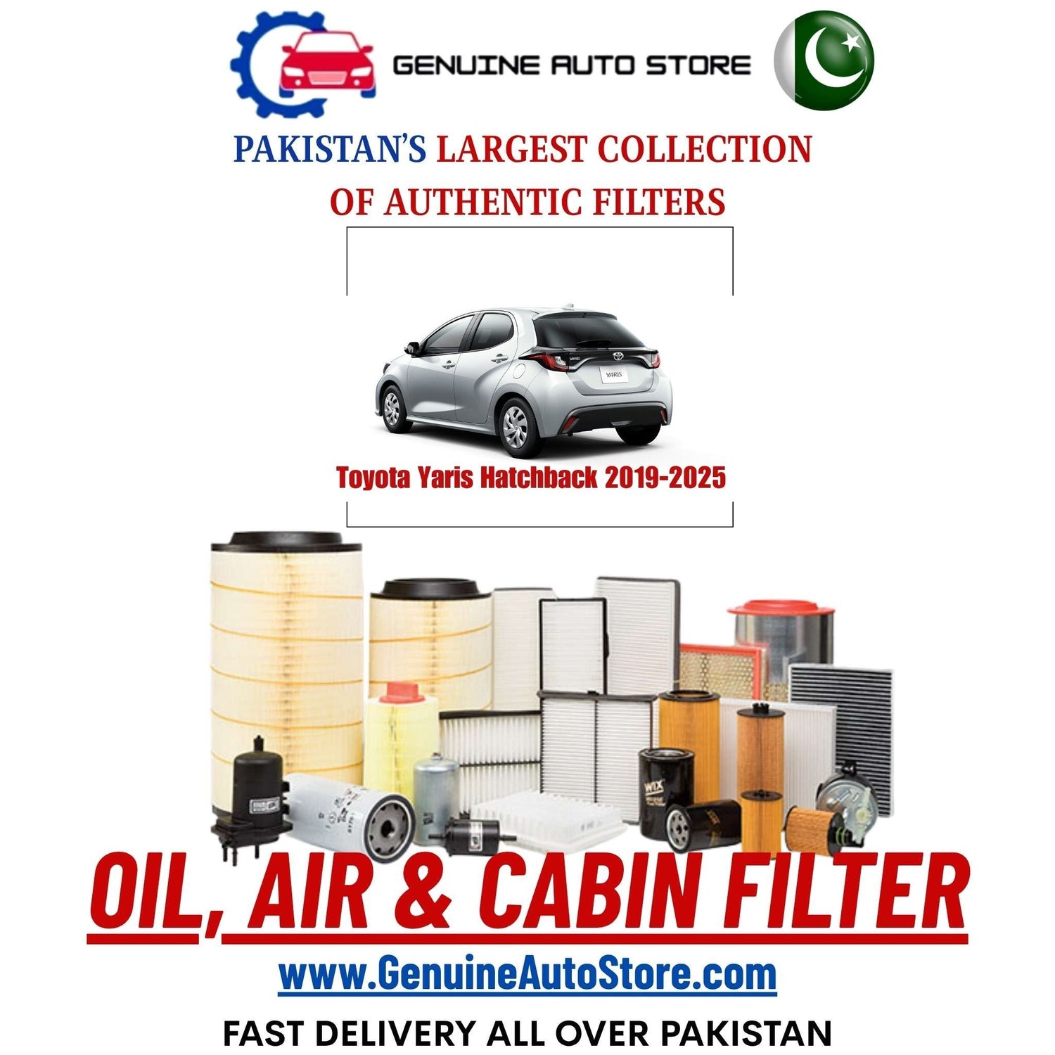 Genuine Toyota Yaris Hatchback 2019–2025 Filters in Pakistan – Genuine Auto Store