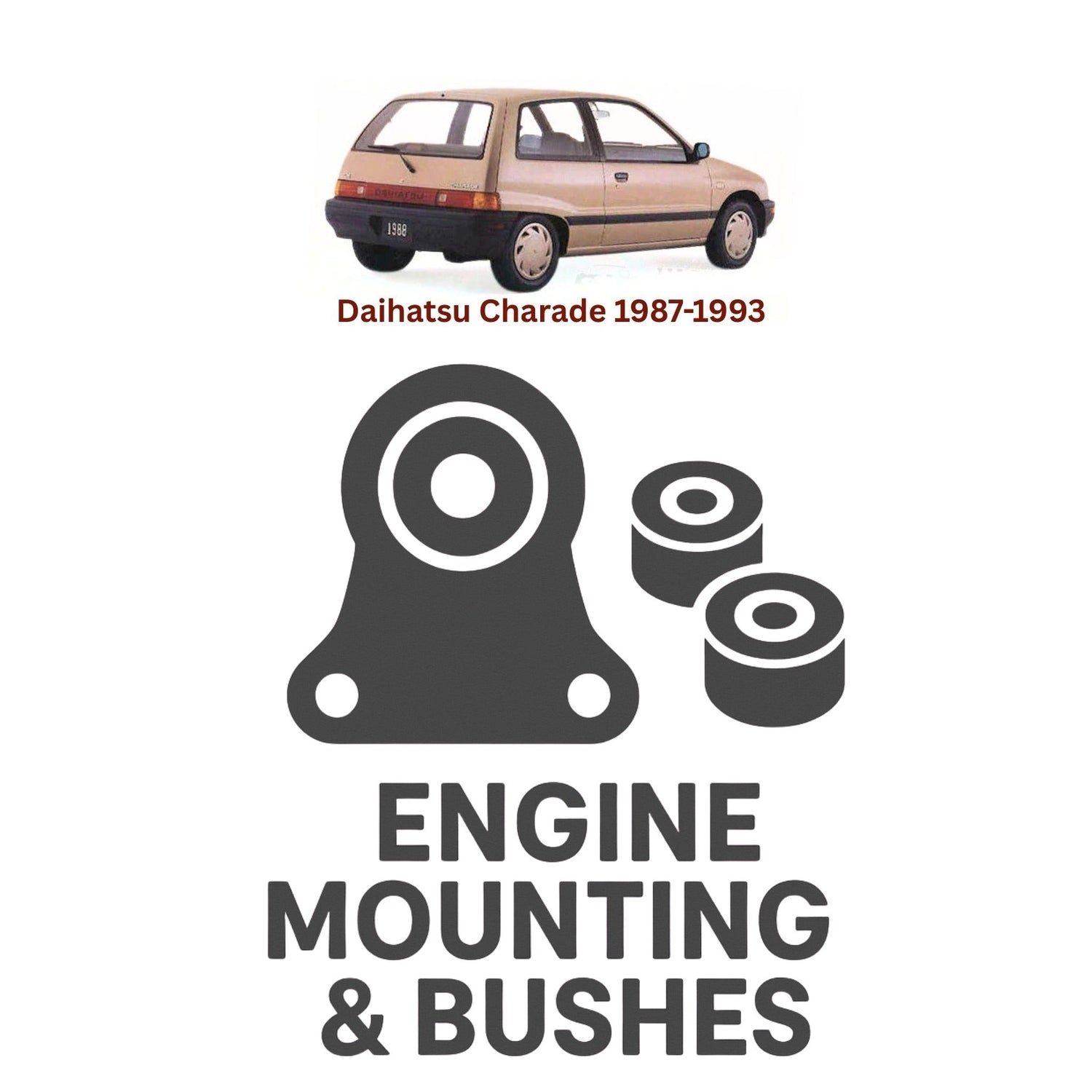 Original Daihatsu Charade 1987–1993 Suspension Bushes & Engine Mounting – in Pakistan