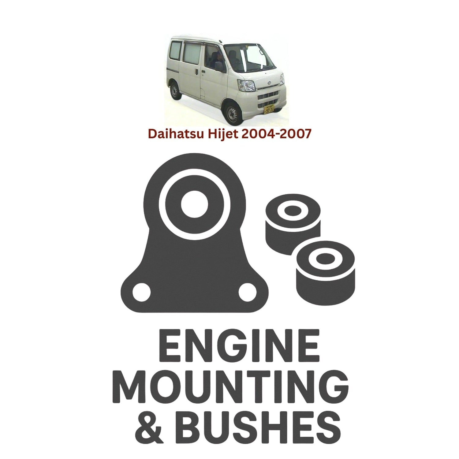 Original Daihatsu Hijet 2004–2007 Suspension Bushes & Engine Mounting – in Pakistan