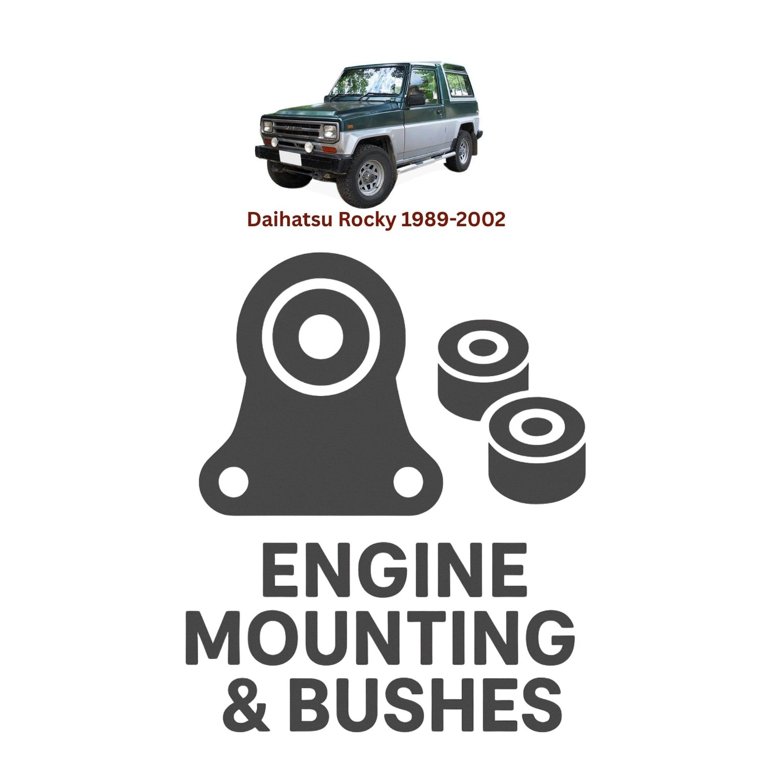 Original Daihatsu Rocky 1989–2002 Suspension Bushes & Engine Mounting – in Pakistan