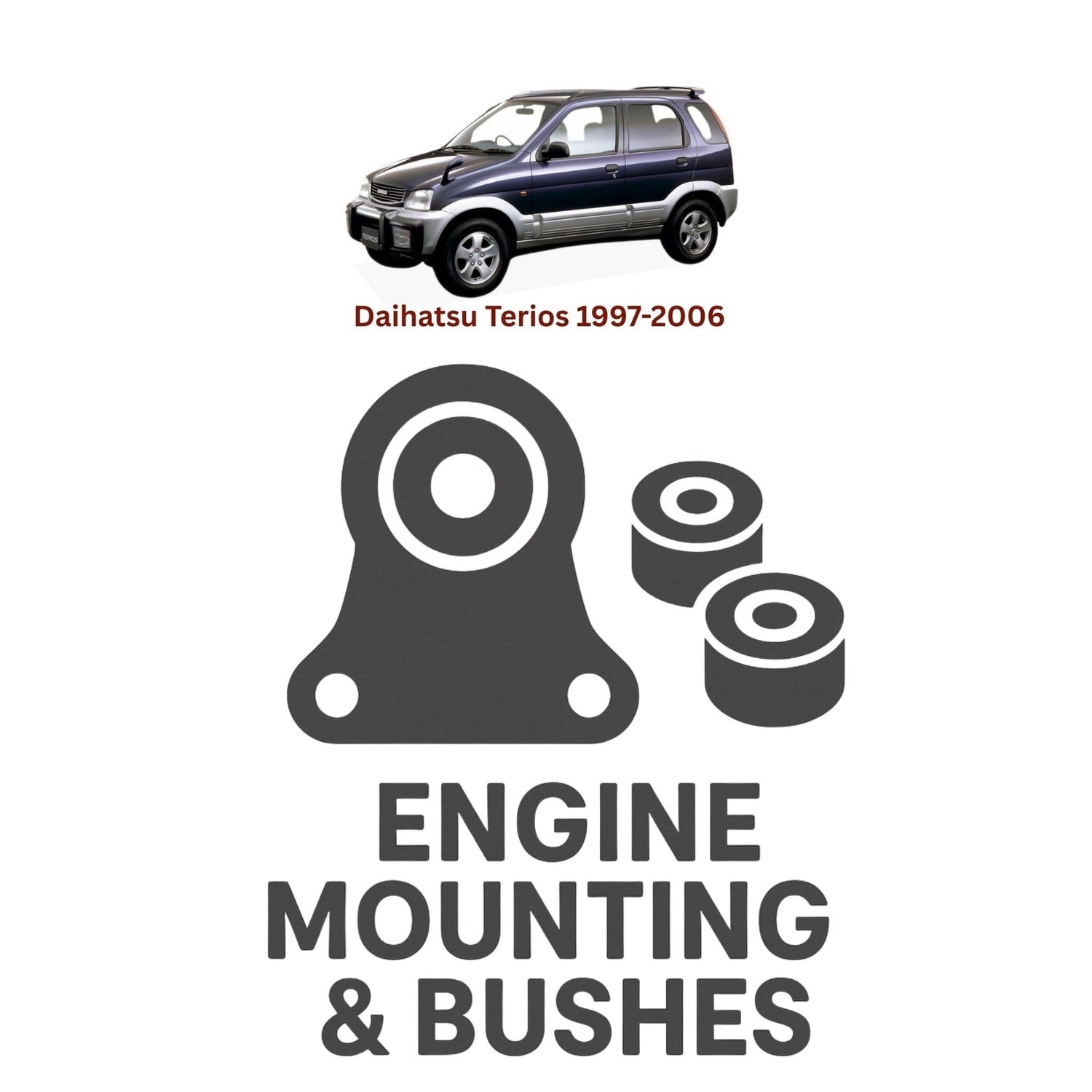 Original Daihatsu Terios 1997–2006 Suspension Bushes & Engine Mounting – in Pakistan