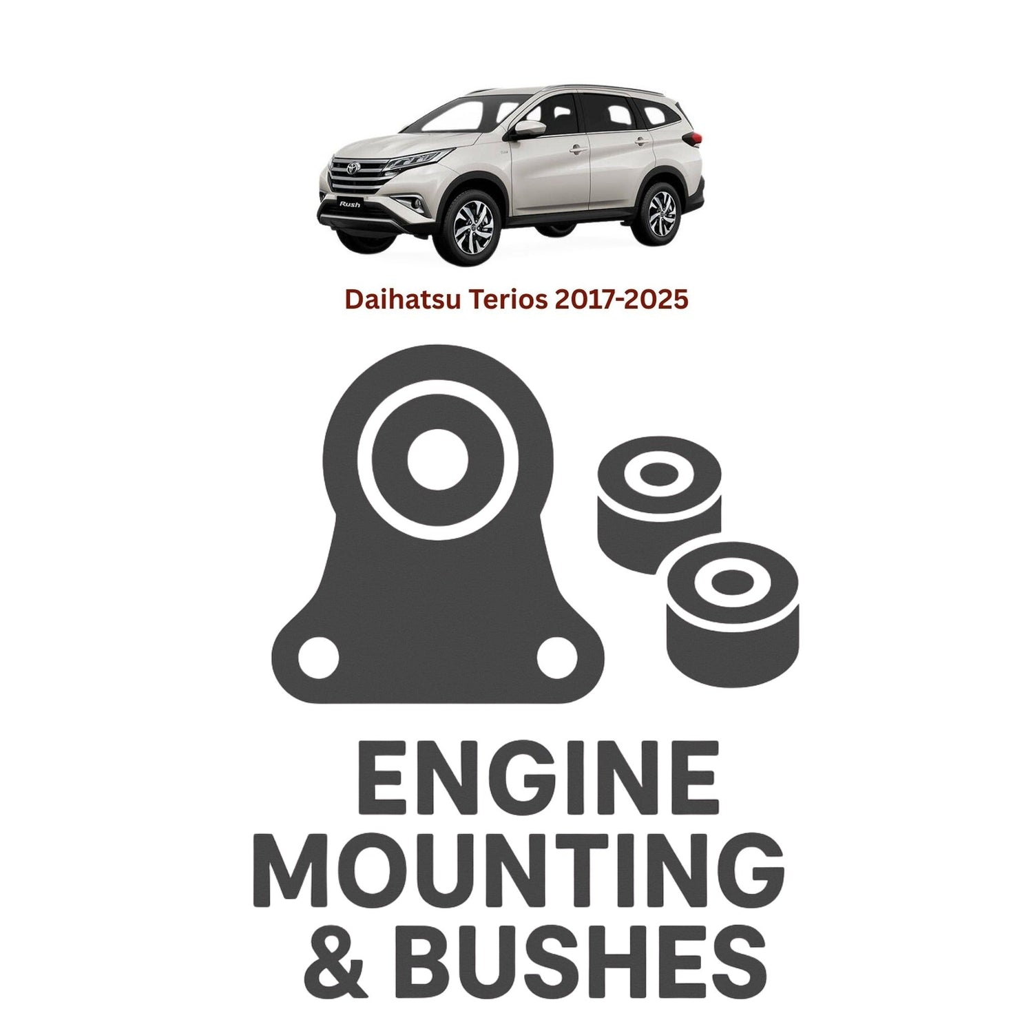 Original Daihatsu Terios 2017–2025 Suspension Bushes & Engine Mounting – in Pakistan