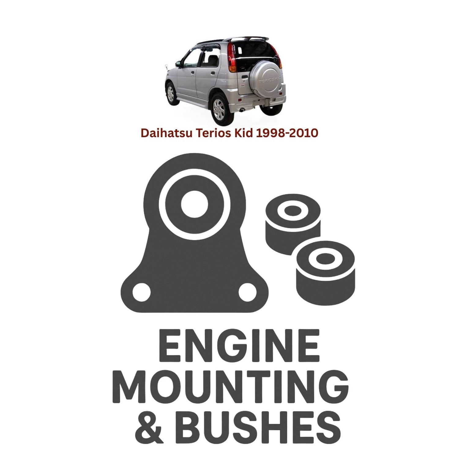 Original Daihatsu Terios Kid 1998–2010 Suspension Bushes & Engine Mounting – in Pakistan