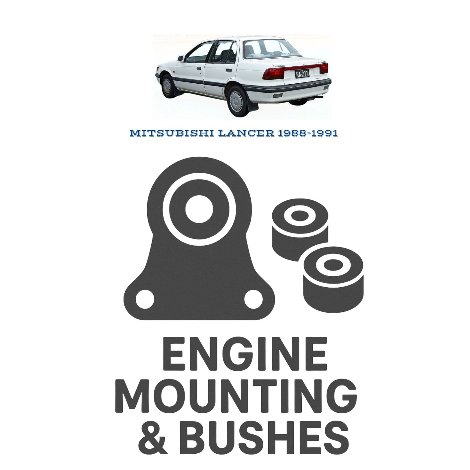 Original MITSUBISHI LANCER 1988–1991 Suspension Bushes & Engine Mounting – in Pakistan