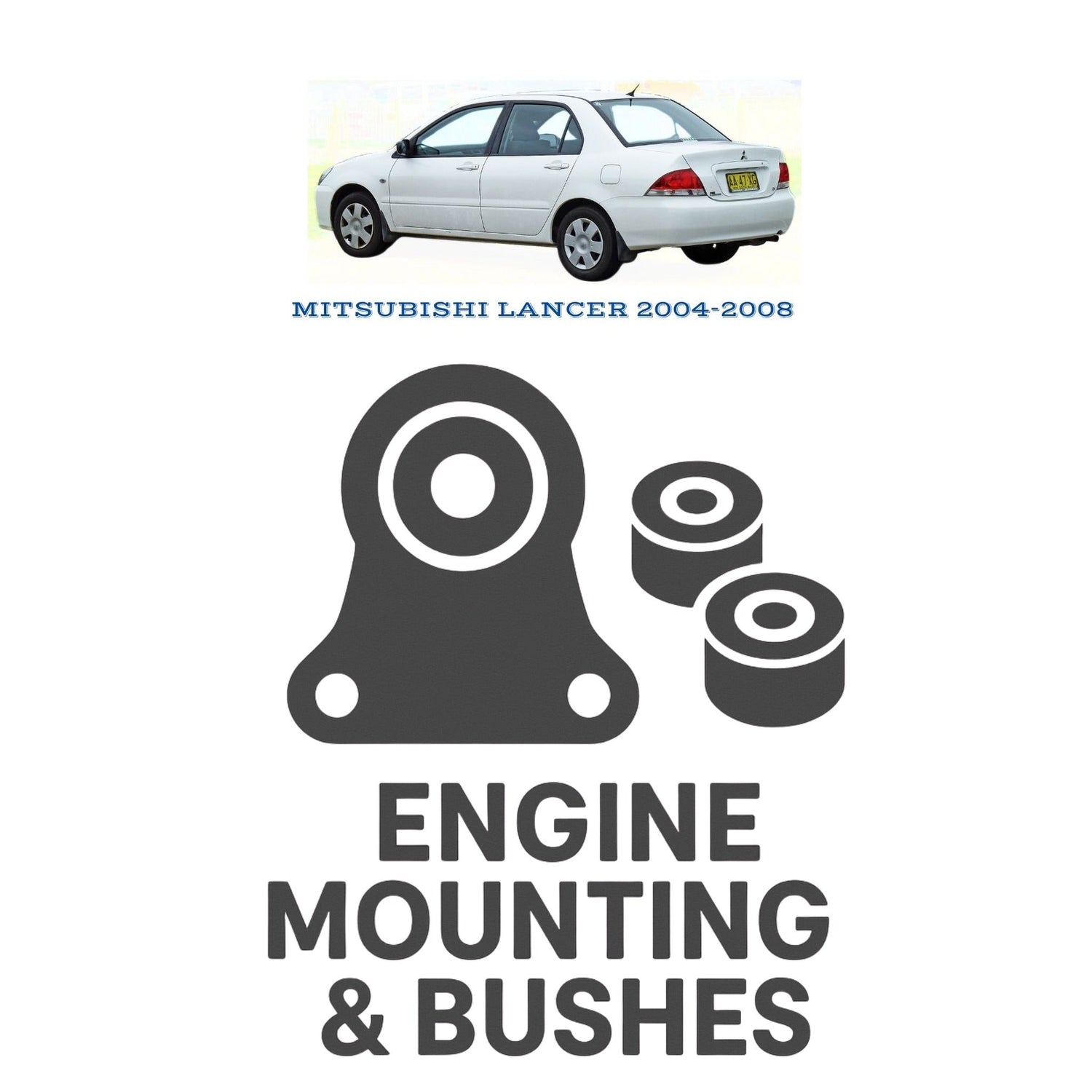 Original MITSUBISHI LANCER 2004–2008 Suspension Bushes & Engine Mounting – in Pakistan