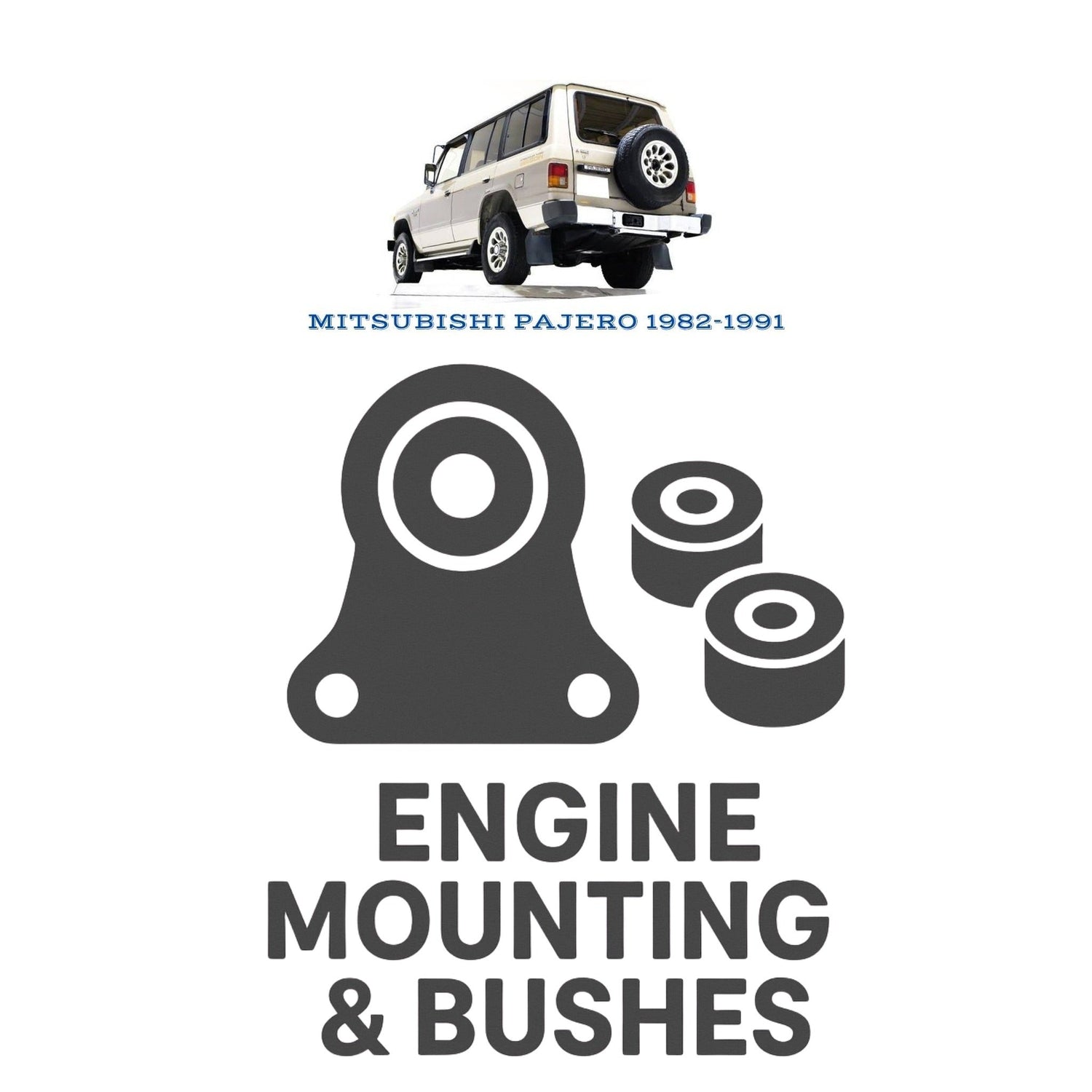 Original MITSUBISHI PAJERO 1982–1991 Suspension Bushes & Engine Mounting – in Pakistan