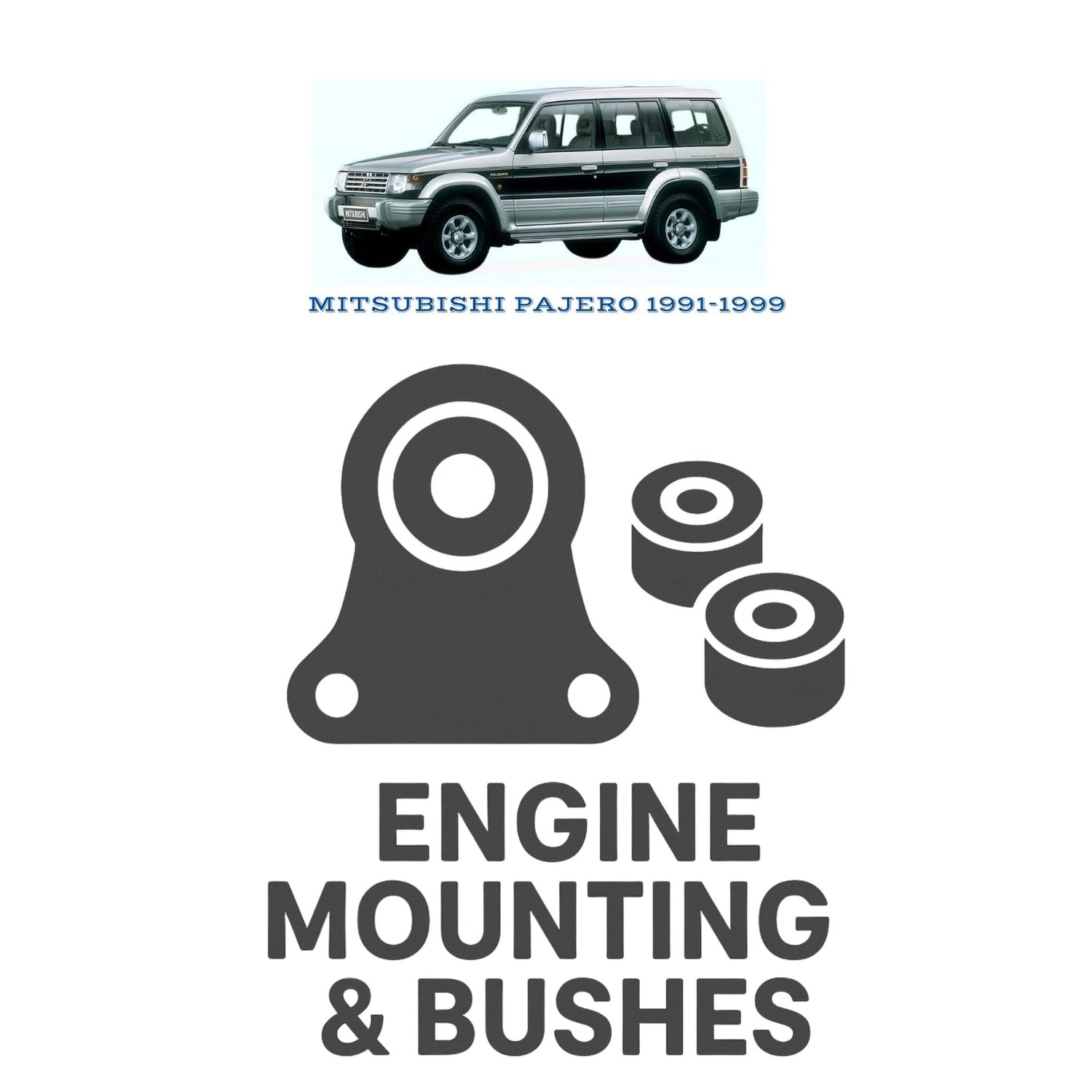 Original MITSUBISHI PAJERO 1991–1999 Suspension Bushes & Engine Mounting – in Pakistan