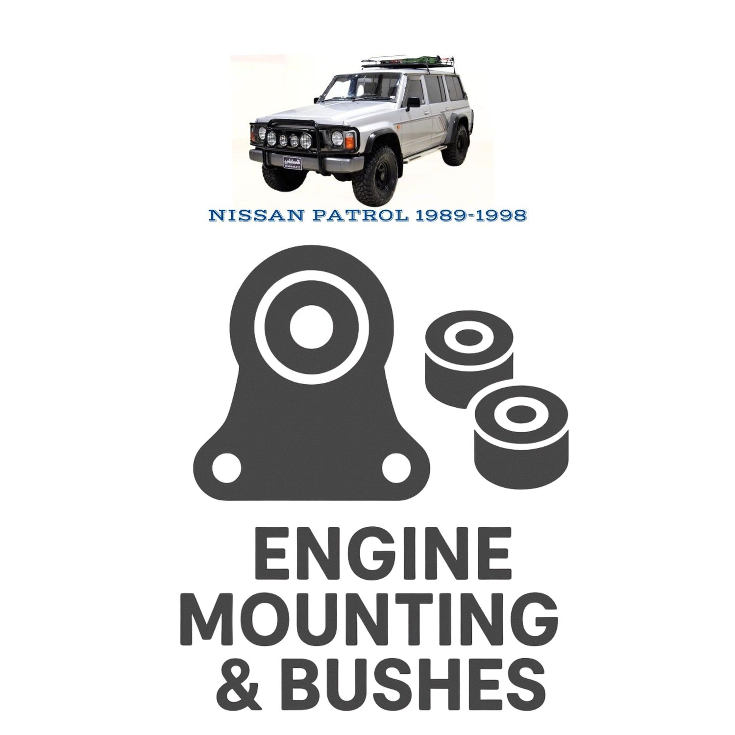 Original NISSAN PATROL 1989–1998 Suspension Bushes & Engine Mounting – in Pakistan
