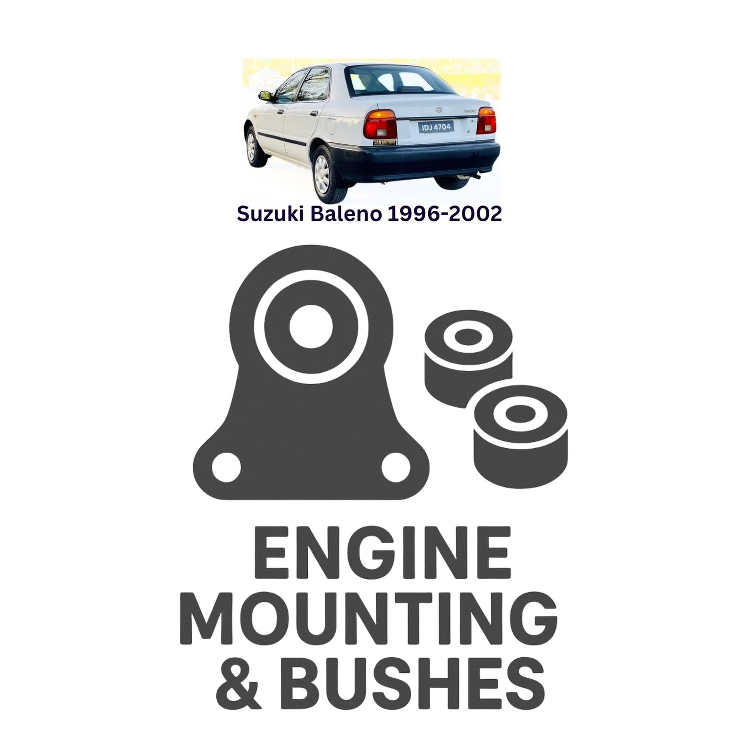 Original Suzuki Baleno 1996–2002 Suspension Bushes & Engine Mounting – in Pakistan