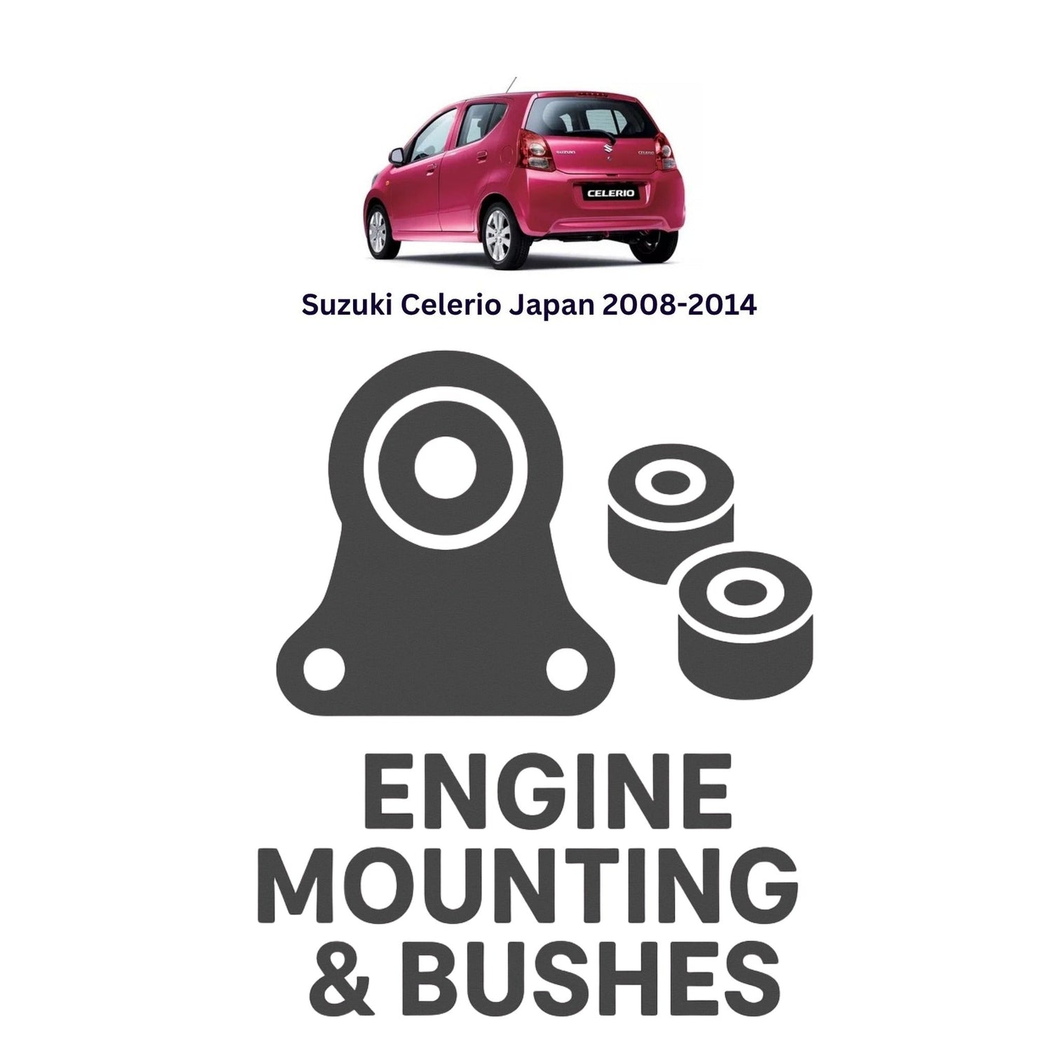 Original Suzuki Celerio Japan 2008–2014 Suspension Bushes & Engine Mounting – in Pakistan