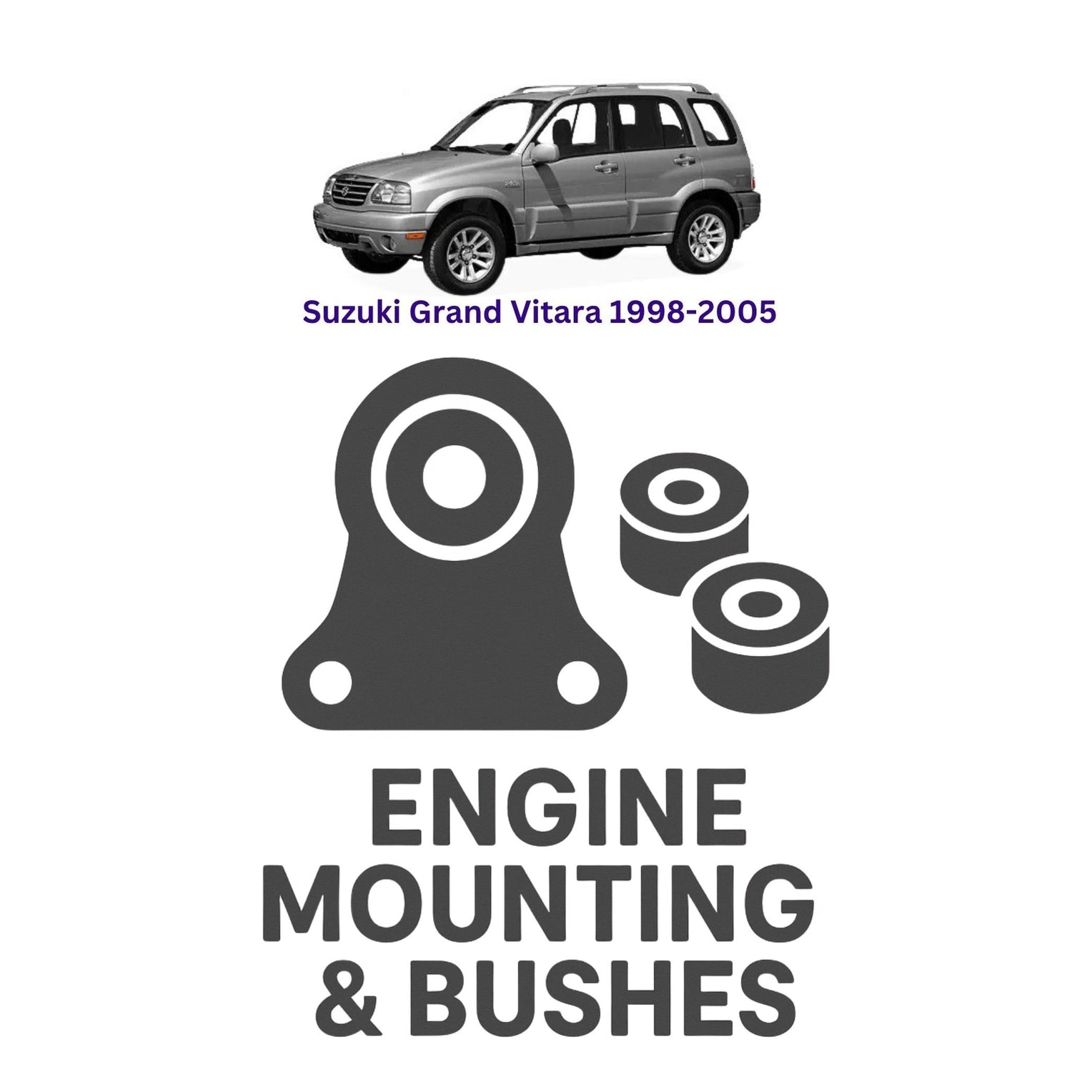 Original Suzuki Grand Vitara 1998–2005 Suspension Bushes & Engine Mounting – in Pakistan