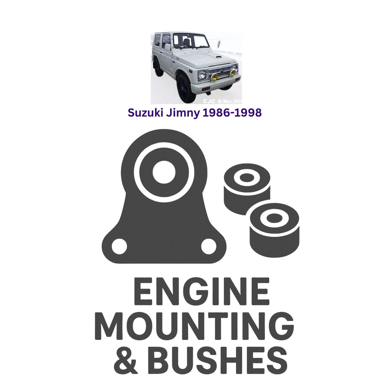 Original Suzuki Jimny 1986–1998 Suspension Bushes & Engine Mounting – in Pakistan